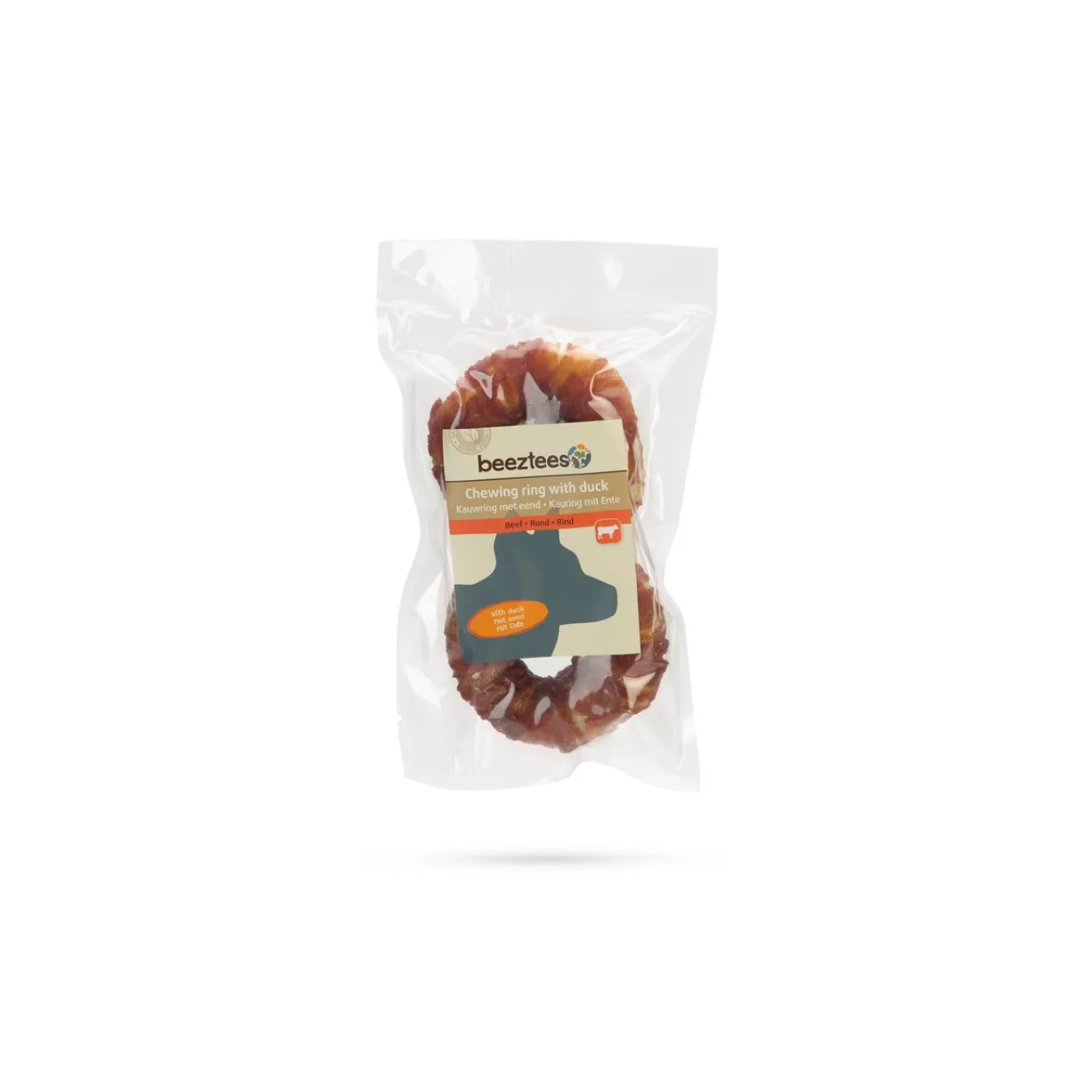 Beeztees Trainingssnacks Für Hunde | Trainersnacks- Hundesnack Rinderhaut Ring mit Ente
