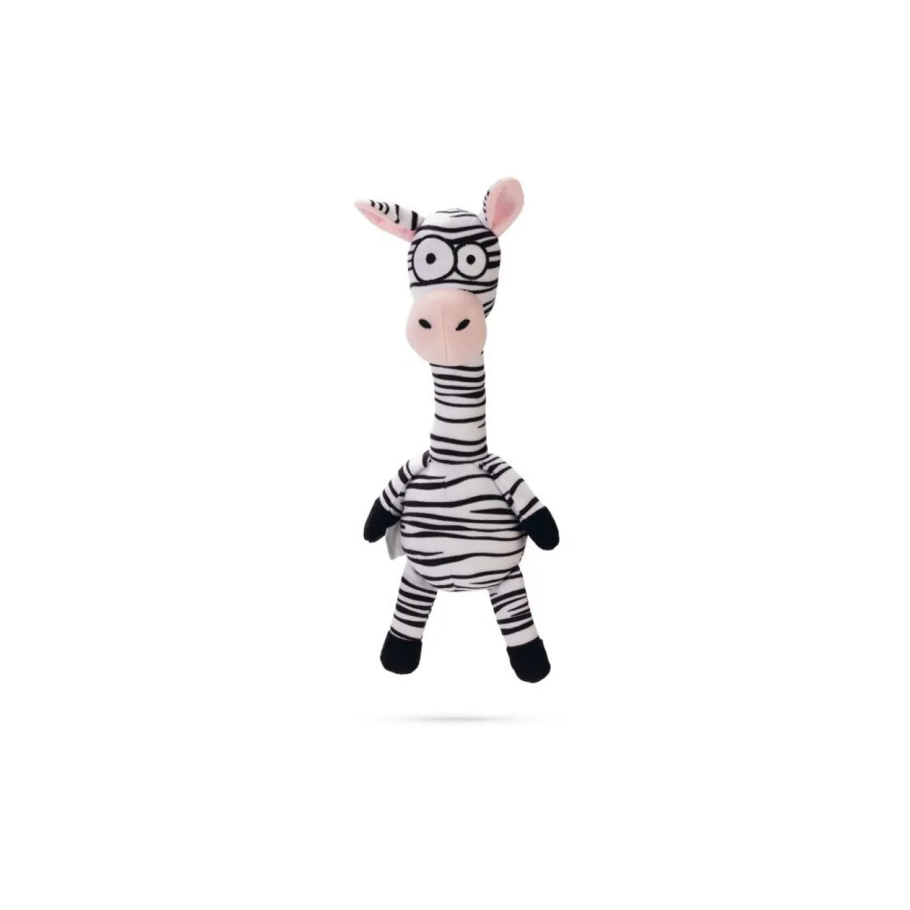 Beeztees Wasserspielzeug | Hundebälle- Hundespielzeug Zebra Yip aus Plüsch schwarz
