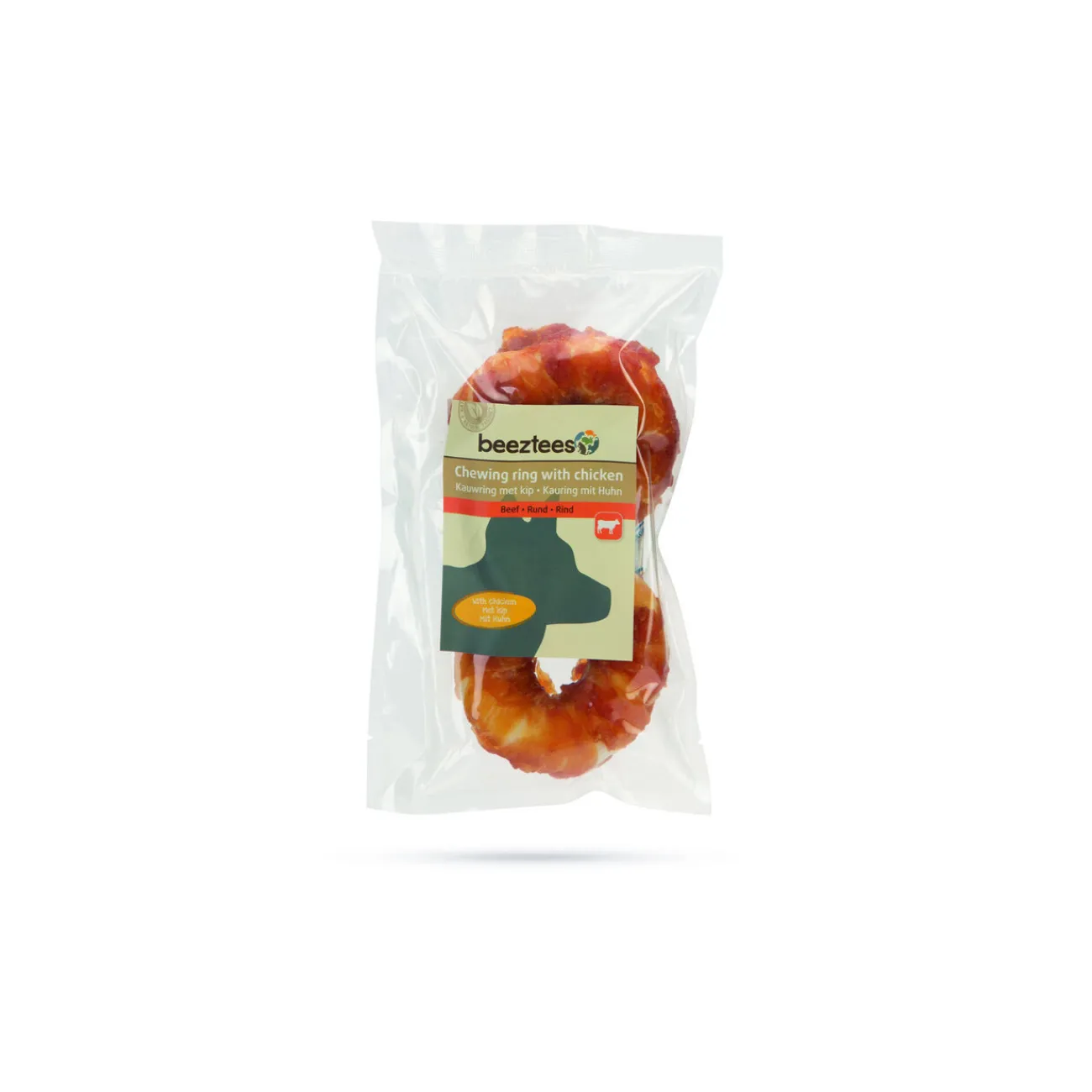 Beeztees Trainingssnacks Für Hunde | Trainersnacks- Rinderhaut Ring mit Huhn
