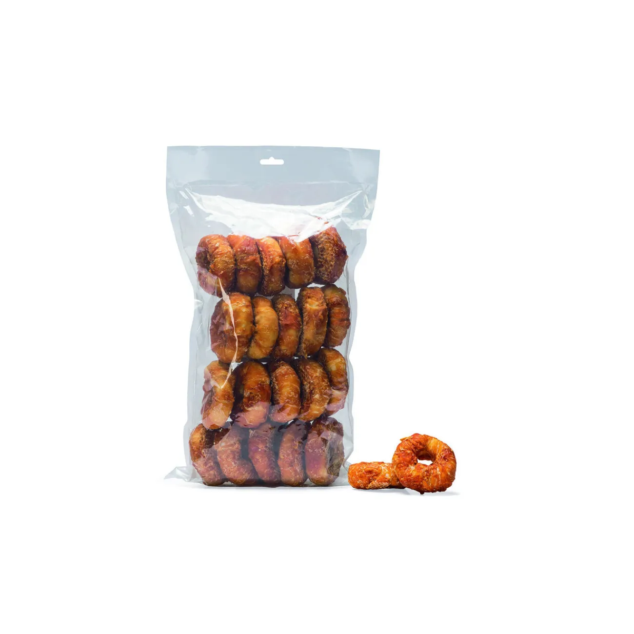 Beeztees Trainingssnacks Für Hunde | Trainersnacks- Rinderhaut Ring mit Huhn