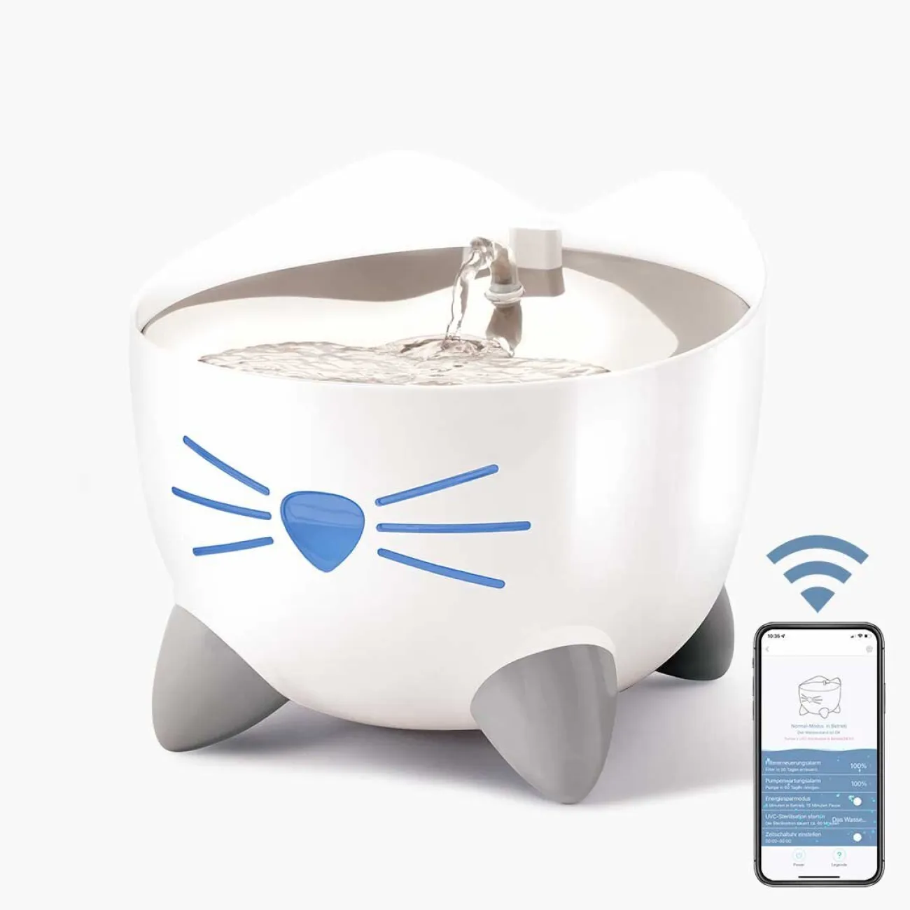Catit Catit Katzenzubehör | Trinkbrunnen Für Katzen- Pixi Smart Trinkbrunnen weiss