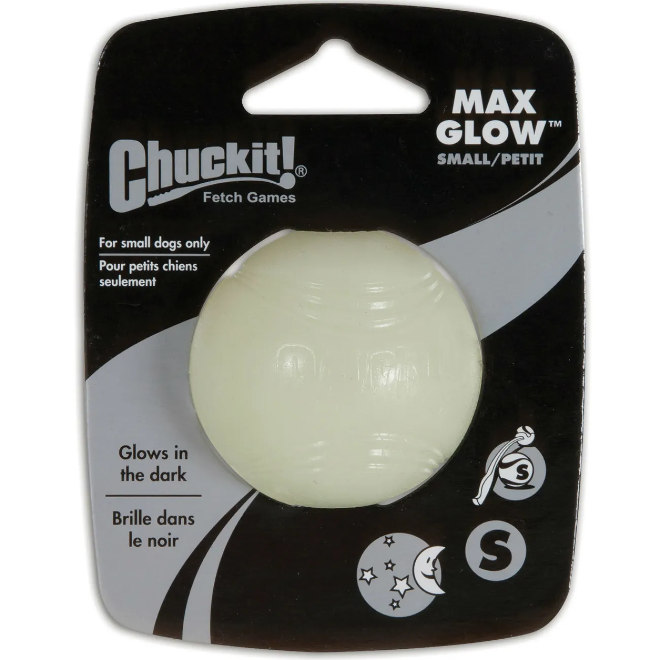 Chuckit Wasserspielzeug | Hundebälle- Max Glow Ball für Hunde Ballschleuder weiss