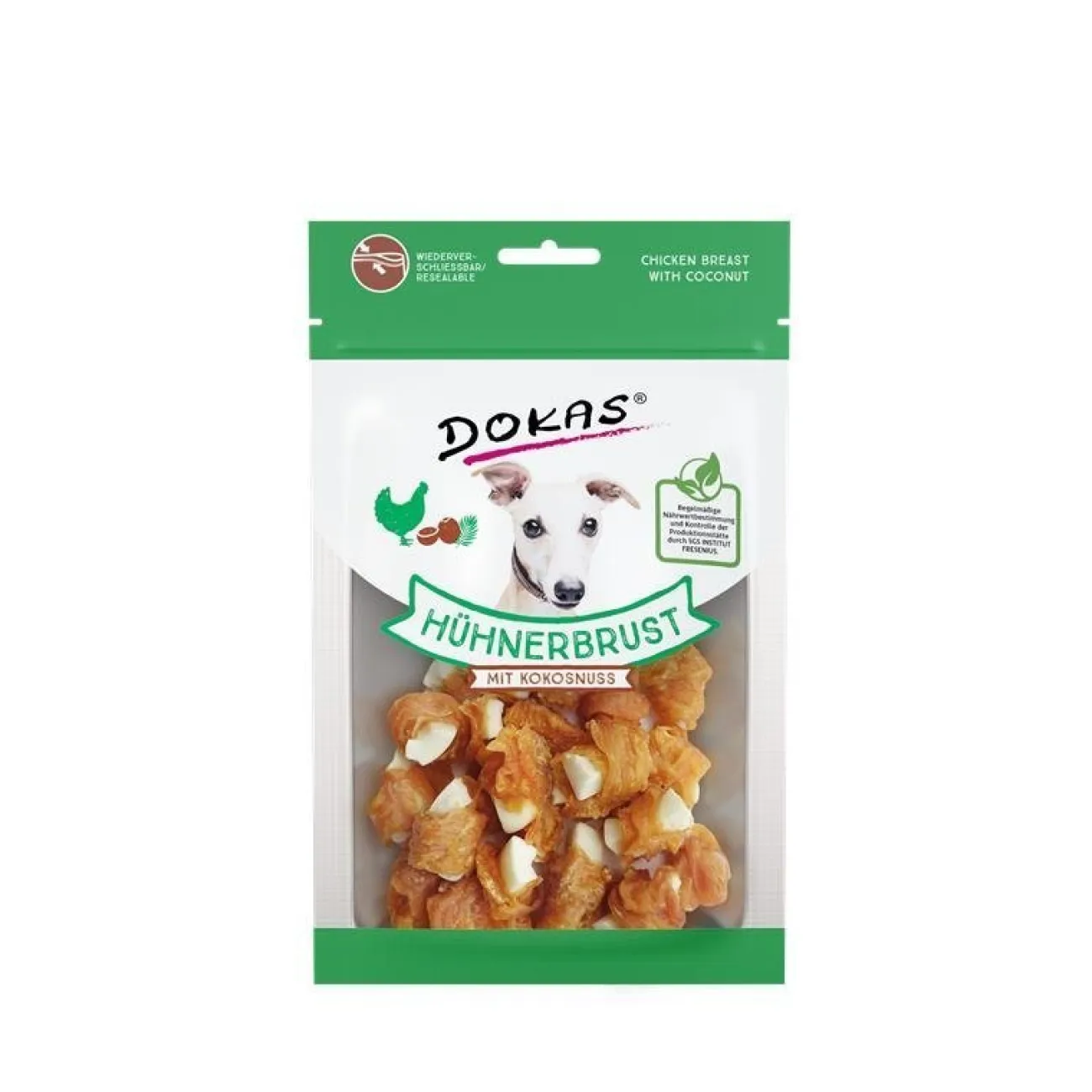 Dokas Trainingssnacks Für Hunde | Trainersnacks- Hühnerbrust mit Kokosnuss