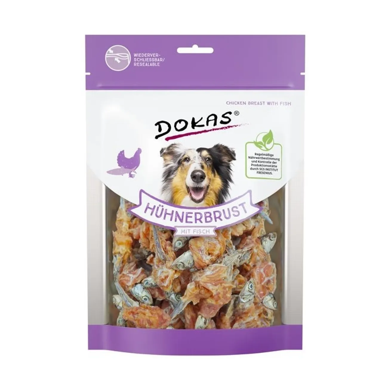 Dokas Trainingssnacks Für Hunde | Trainersnacks- Hunde Snack Hühnerbrust mit Fisch g