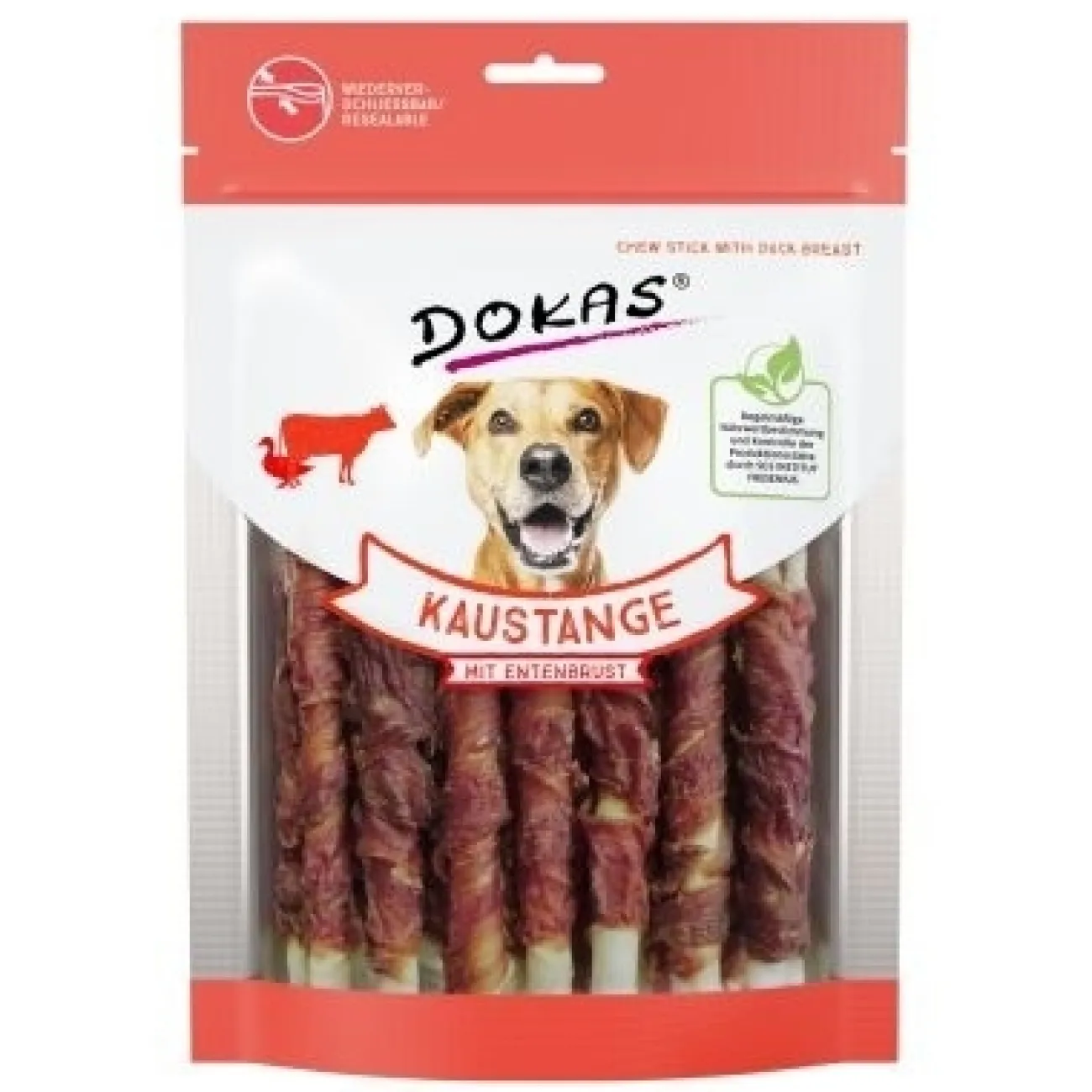 Dokas Trainingssnacks Für Hunde | Trainersnacks- Hundekaustange mit Entenbrust