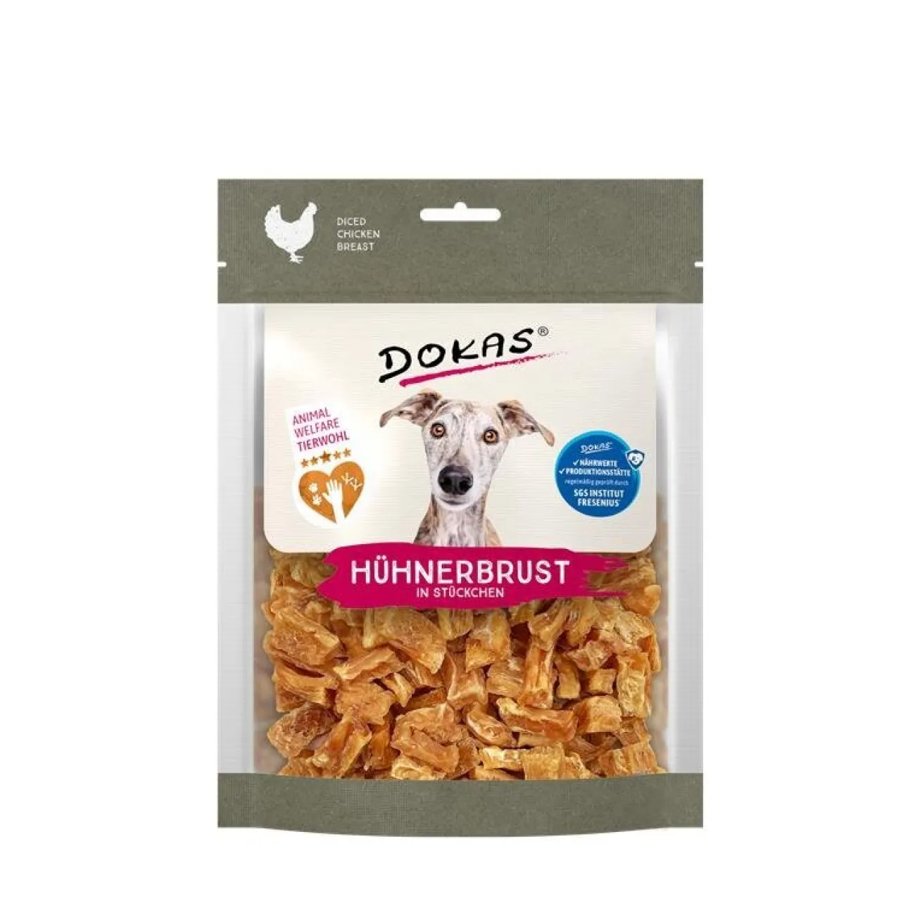 Dokas Trainingssnacks Für Hunde | Trainersnacks- Hundesnack Hühnerbrust in Stücken