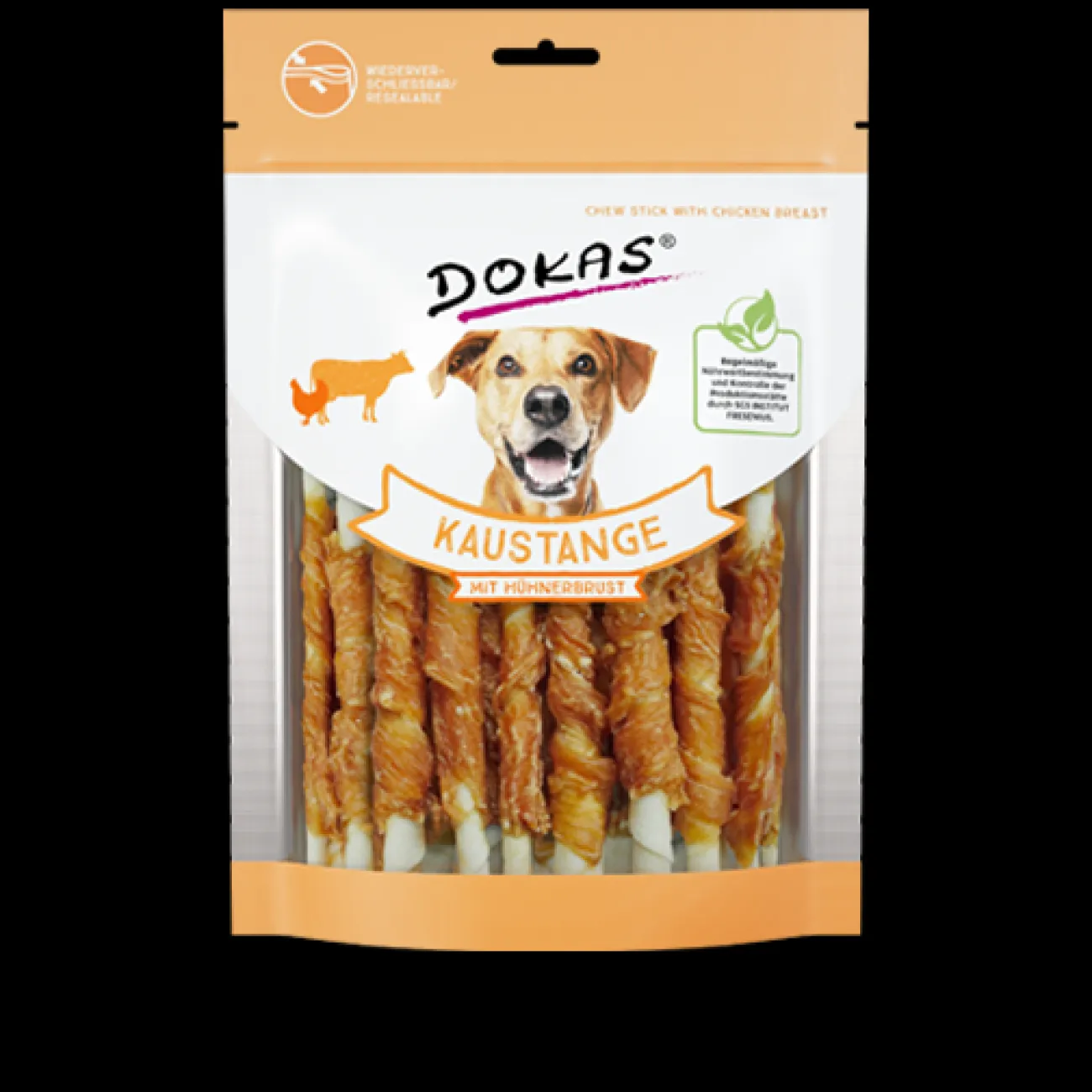 Dokas Trainingssnacks Für Hunde | Trainersnacks- Hundesnack Kaustange mit Hühnerbrustfilet