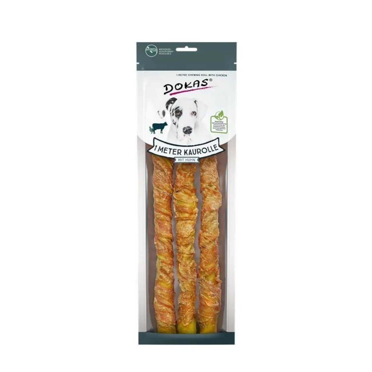 Dokas Trainingssnacks Für Hunde | Trainersnacks- Kaurolle aus Rinderhaut 1 m