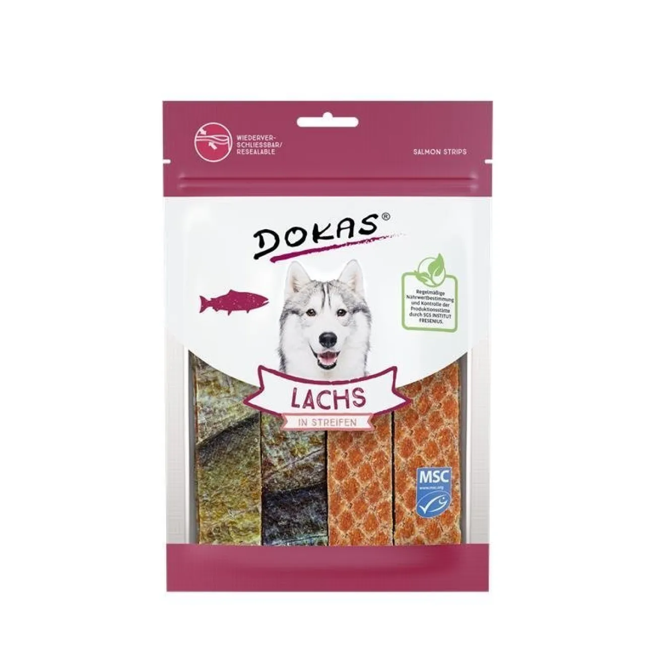 Dokas Trainingssnacks Für Hunde | Trainersnacks- Lachs in Streifen