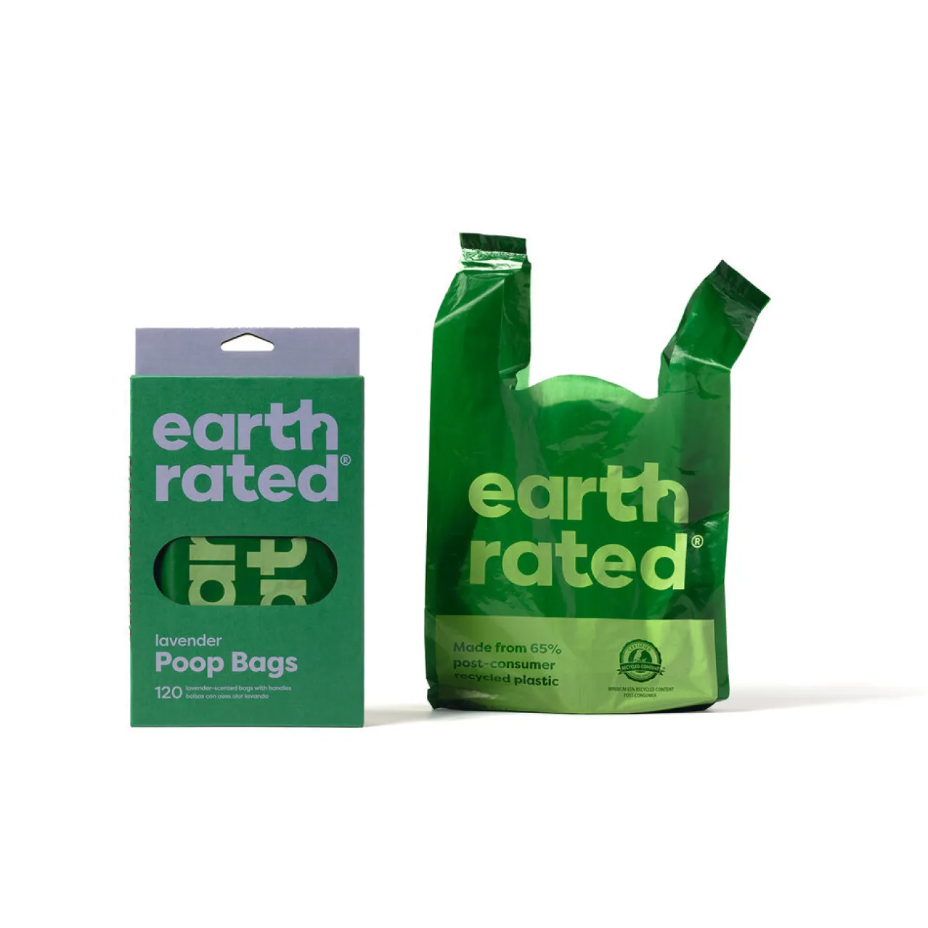 Earth Rated Ungezieferschutz | Pflegeprodukte Für Hunde- Kotbeutel mit Griffen grün