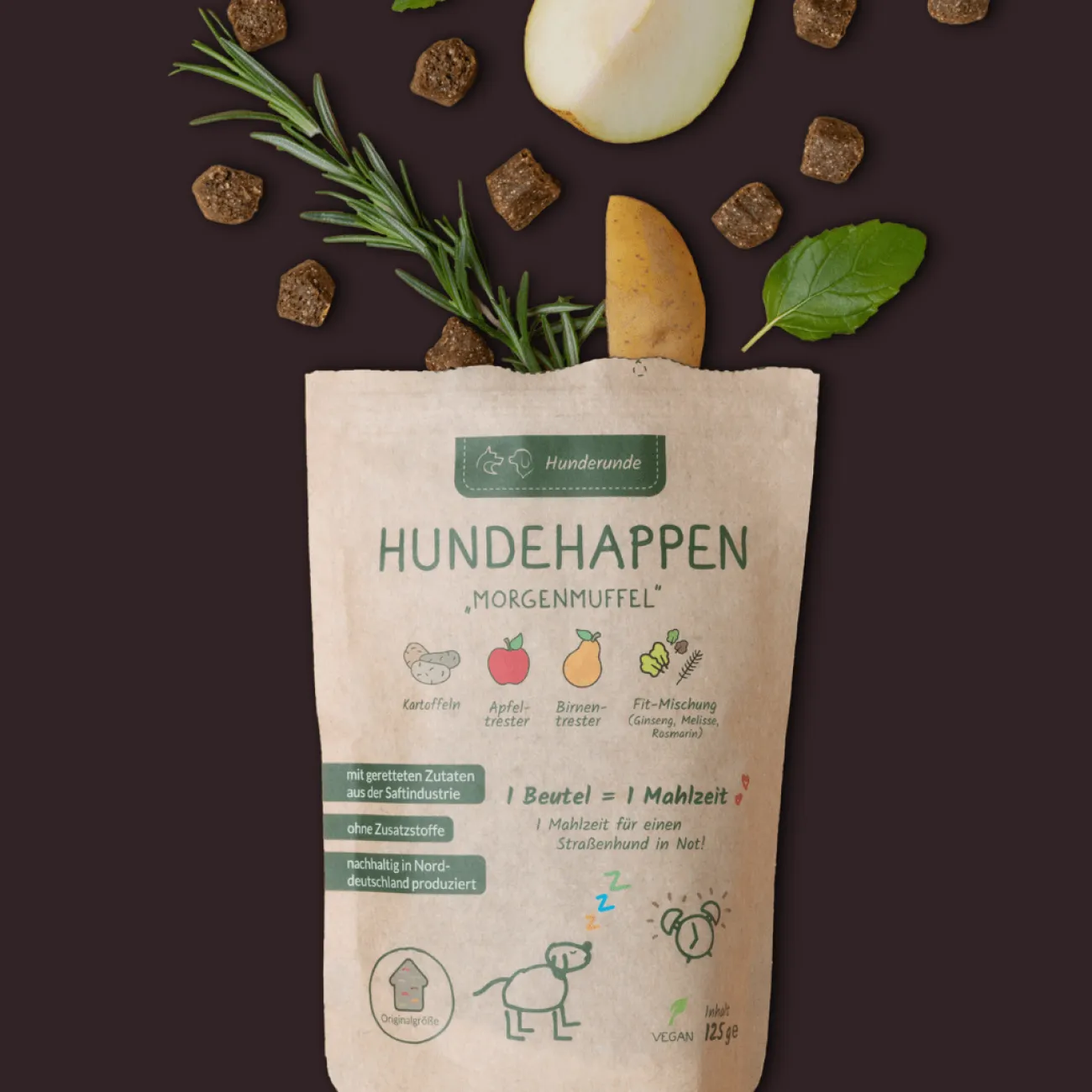 Hunderunde Trainingssnacks Für Hunde | Trainersnacks- Vegane Hundehappen Morgenmuffel