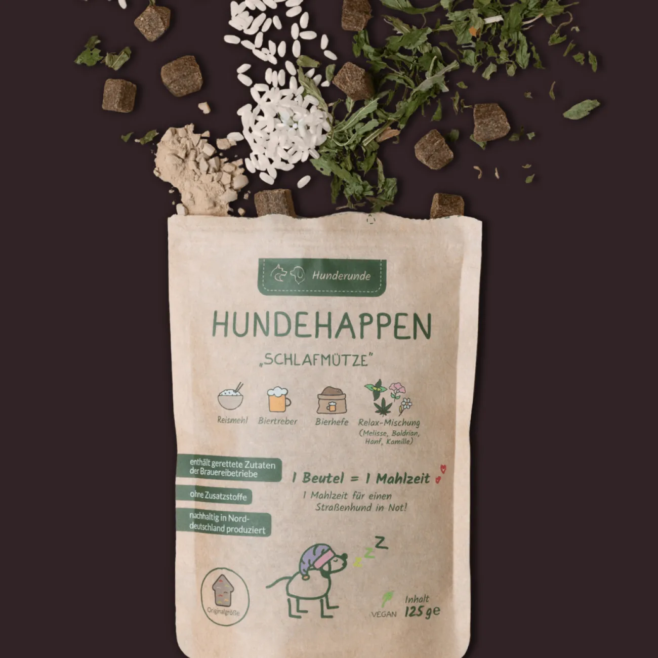 Hunderunde Trainingssnacks Für Hunde | Trainersnacks- Vegane Hundehappen Schlafmütze