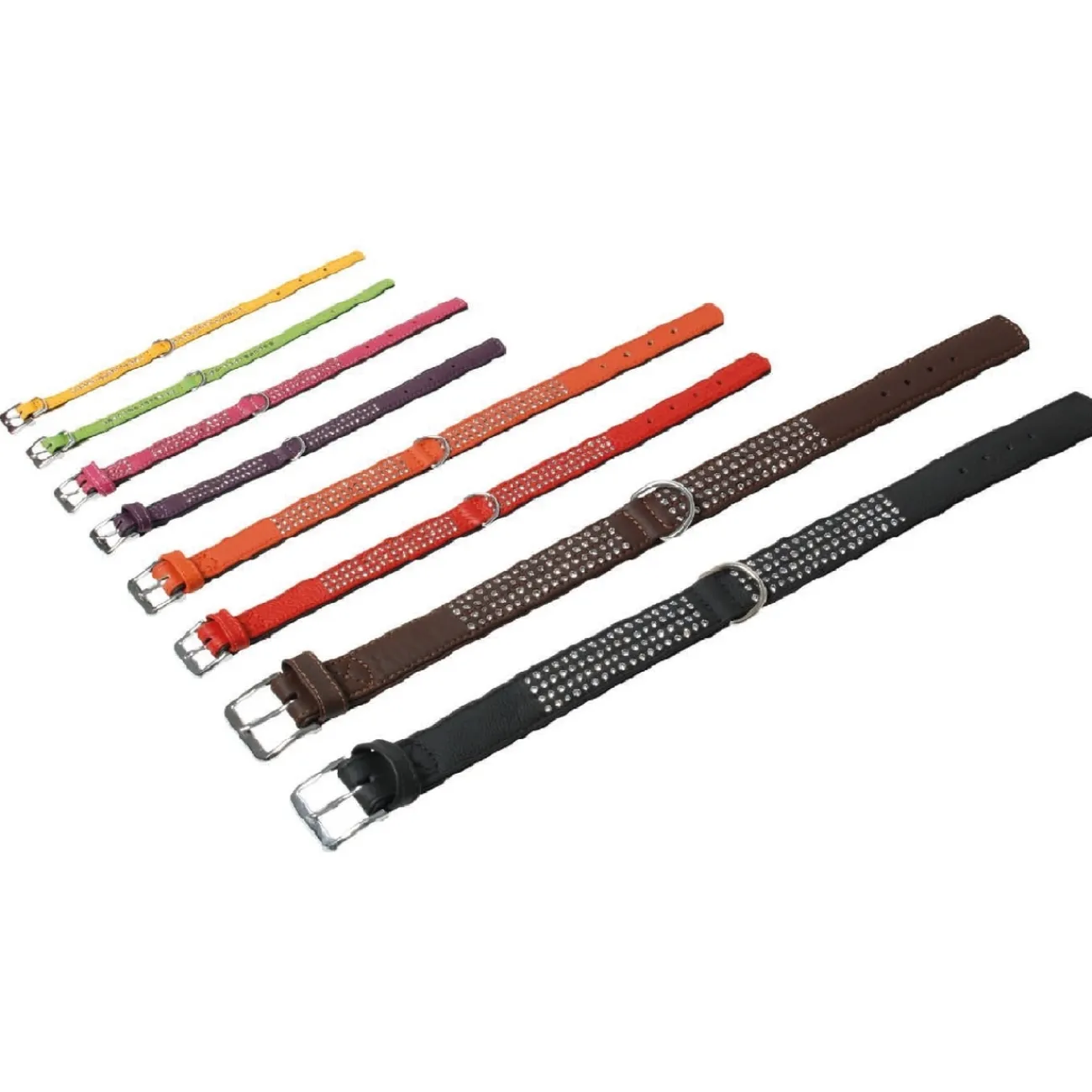 Karlie Hundehalsbänder | Hundehalsbänder- Lederhalsband Vintage mit Strass für Hunde