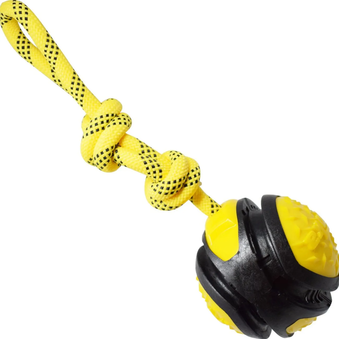 Tonka Wasserspielzeug | Hundebälle- Ball & Seil Diamant Design schwarz