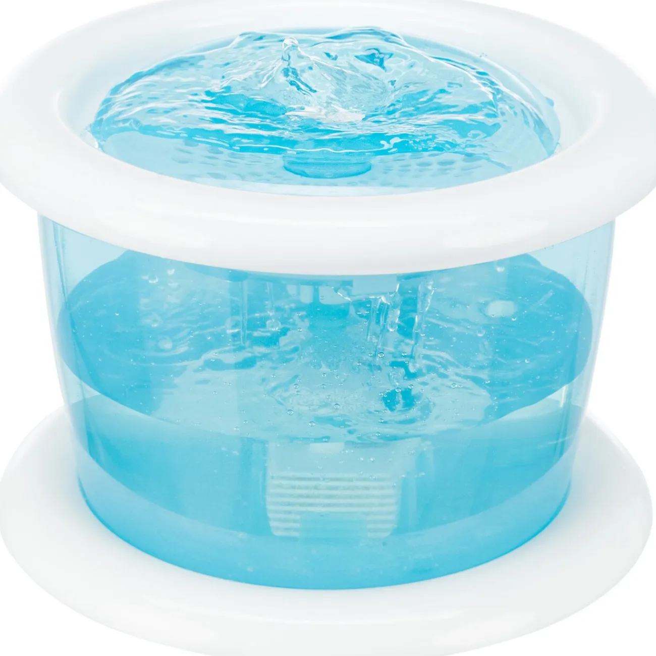 TRIXIE Trixie Katzensnacks | Trixie Cat Activity- Bubble Stream Trinkbrunnen für Hunde und Katzen blau