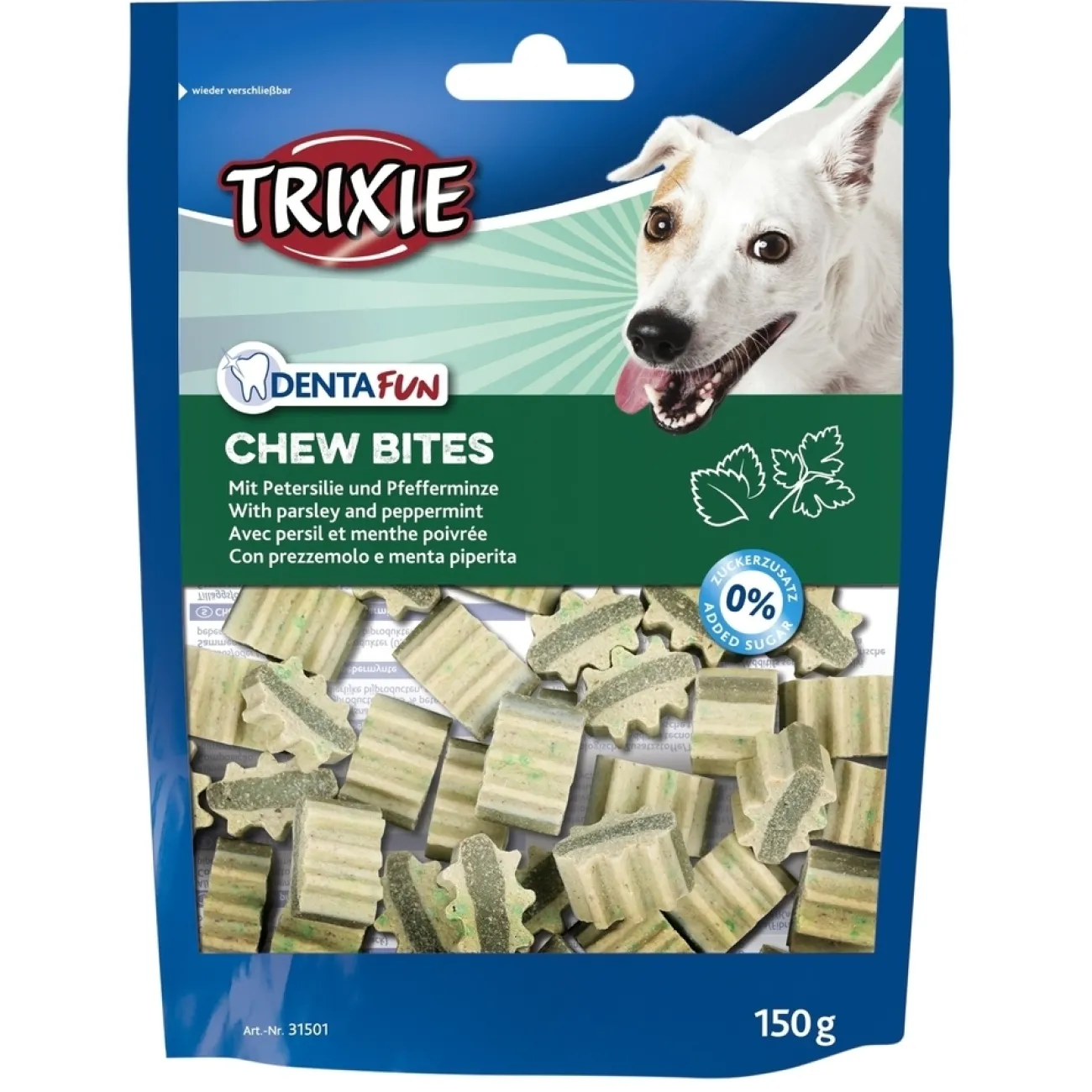 TRIXIE Trainingssnacks Für Hunde | Trainersnacks- Denta Fun Chew Bites Zahnpflege Hundesnacks