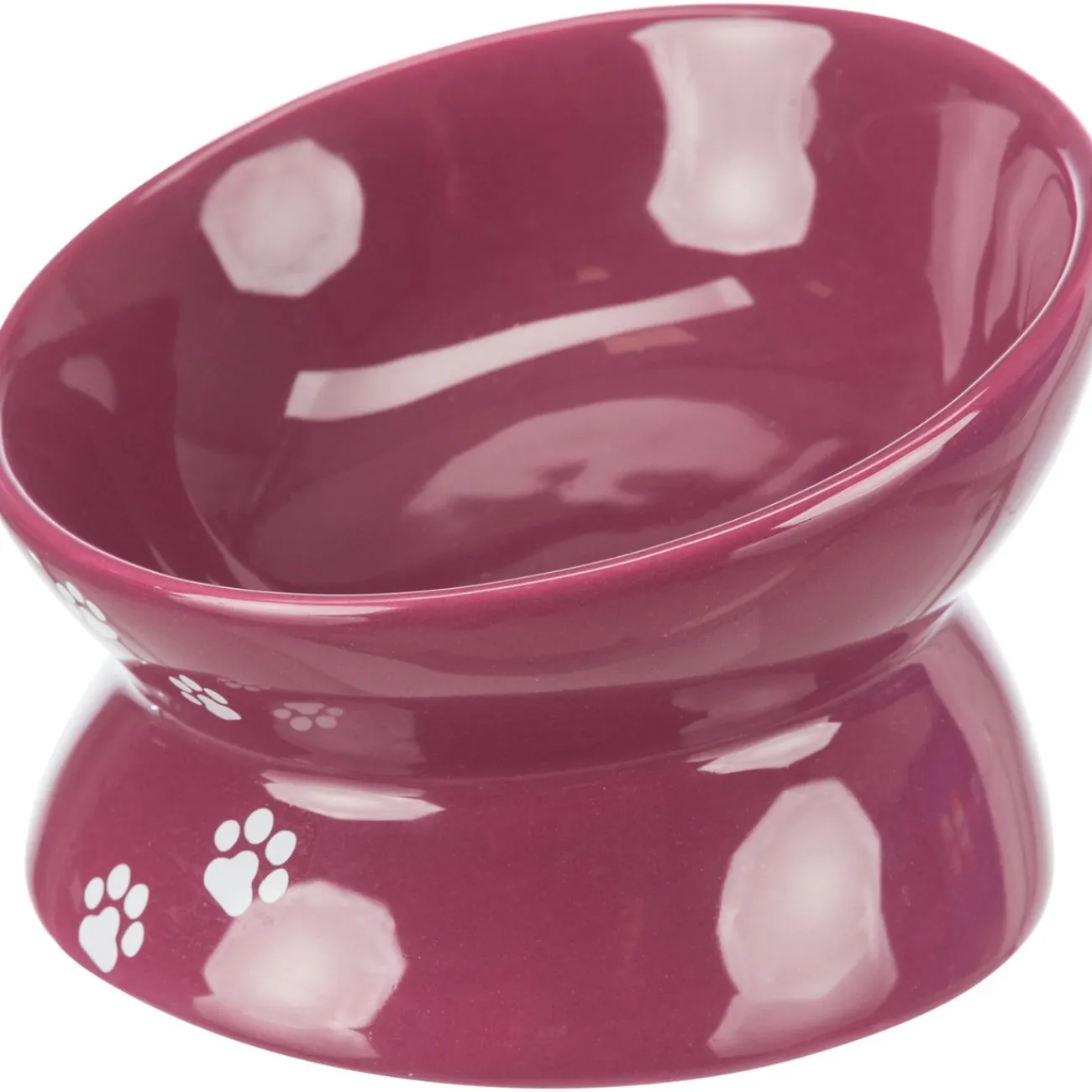 TRIXIE Trixie Katzensnacks | Trixie Cat Activity- erhöhter Keramiknapf für Katzen weiss