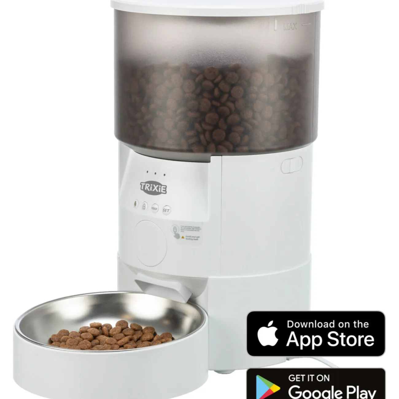 TRIXIE Trixie Katzensnacks | Trixie Cat Activity- Haustier Trockenfutter-Automat TX-S Smart 3.0L weiss