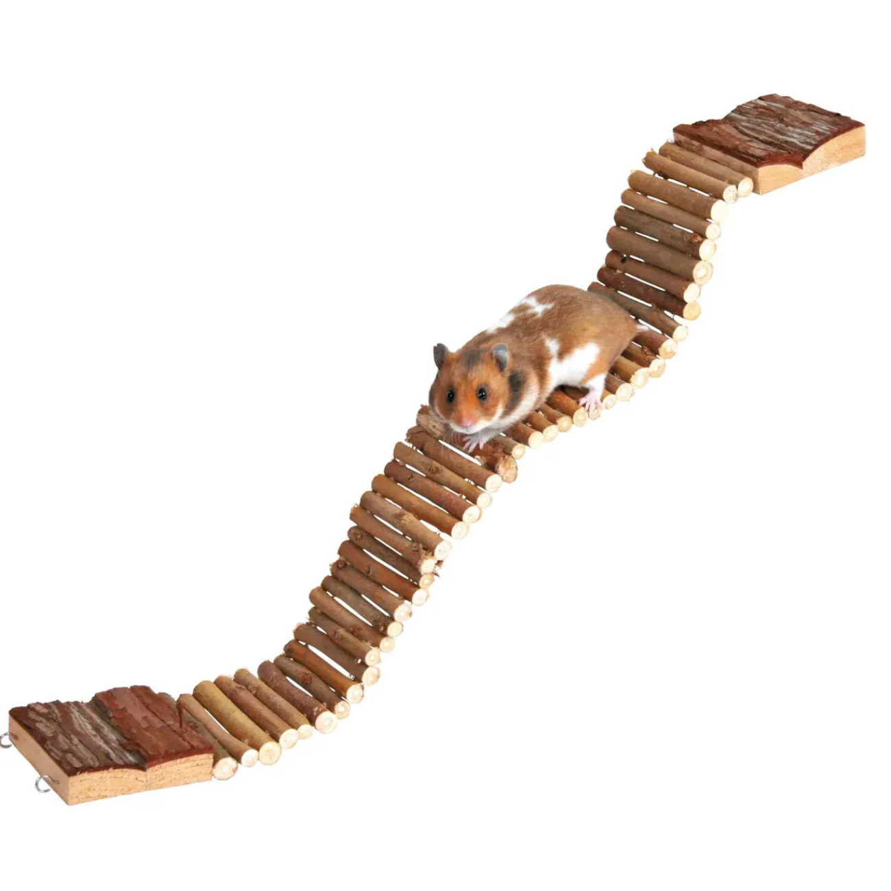 TRIXIE Käfigzubehör & Ausstattung | Käfigzubehör & Ausstattung- Hängebrücke für Hamster und Mäuse aus Holz braun