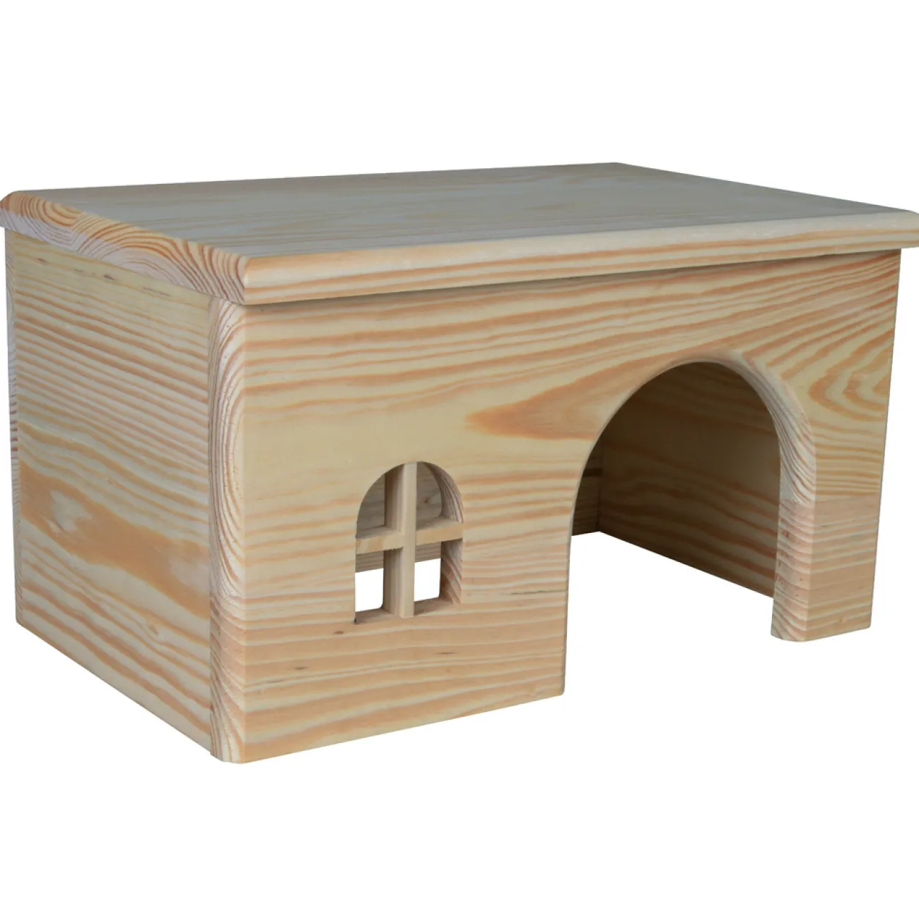 TRIXIE Kleintiershop | Kleintierhäuser- Holzhaus für Kleintiere ohne Nägel und Klammern braun