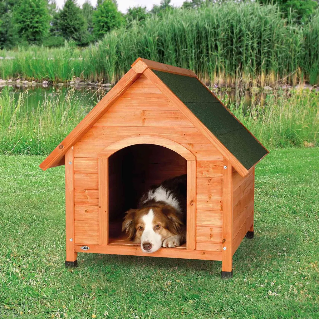 TRIXIE Hundezubehör | Mehr Hundeartikel- Hundehütte Natura Cottage braun