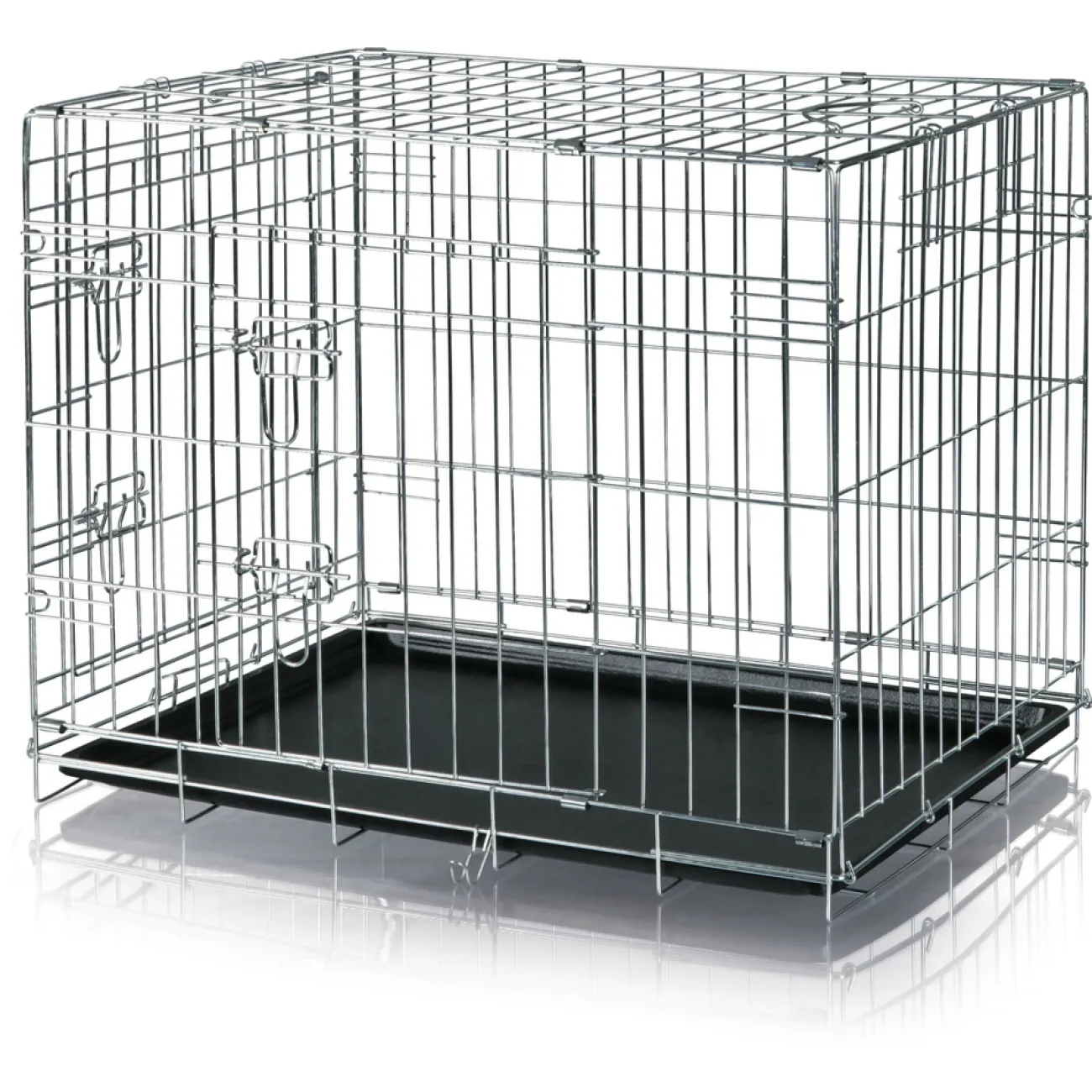 TRIXIE Welpenzubehör | Hundezubehör- Hundekäfig Hundebox Home silber