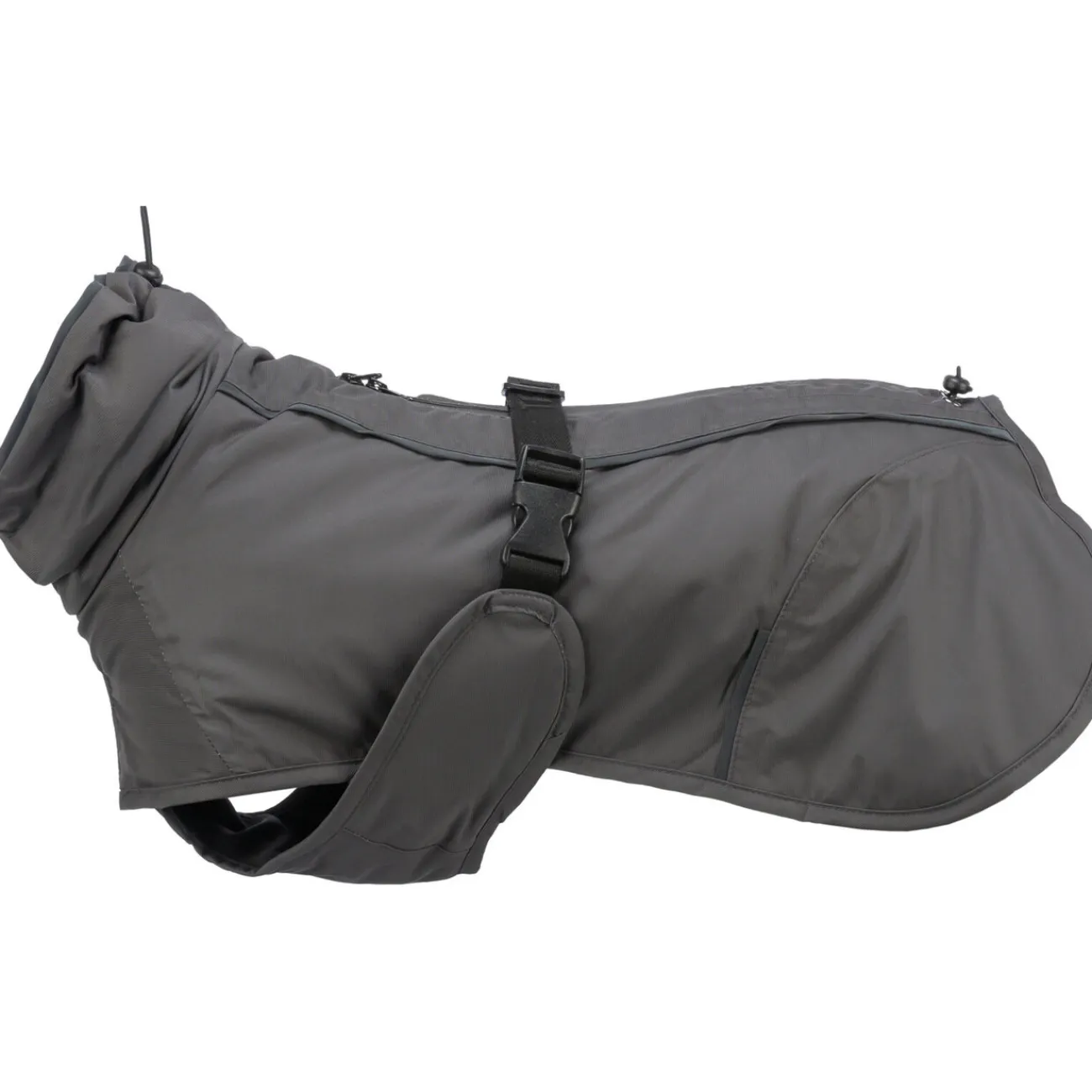 TRIXIE Neu Im Hundeshop | Hundebekleidung, Hundemantel- Hundemantel Limoux mit reflektierenden Elementen steingrau