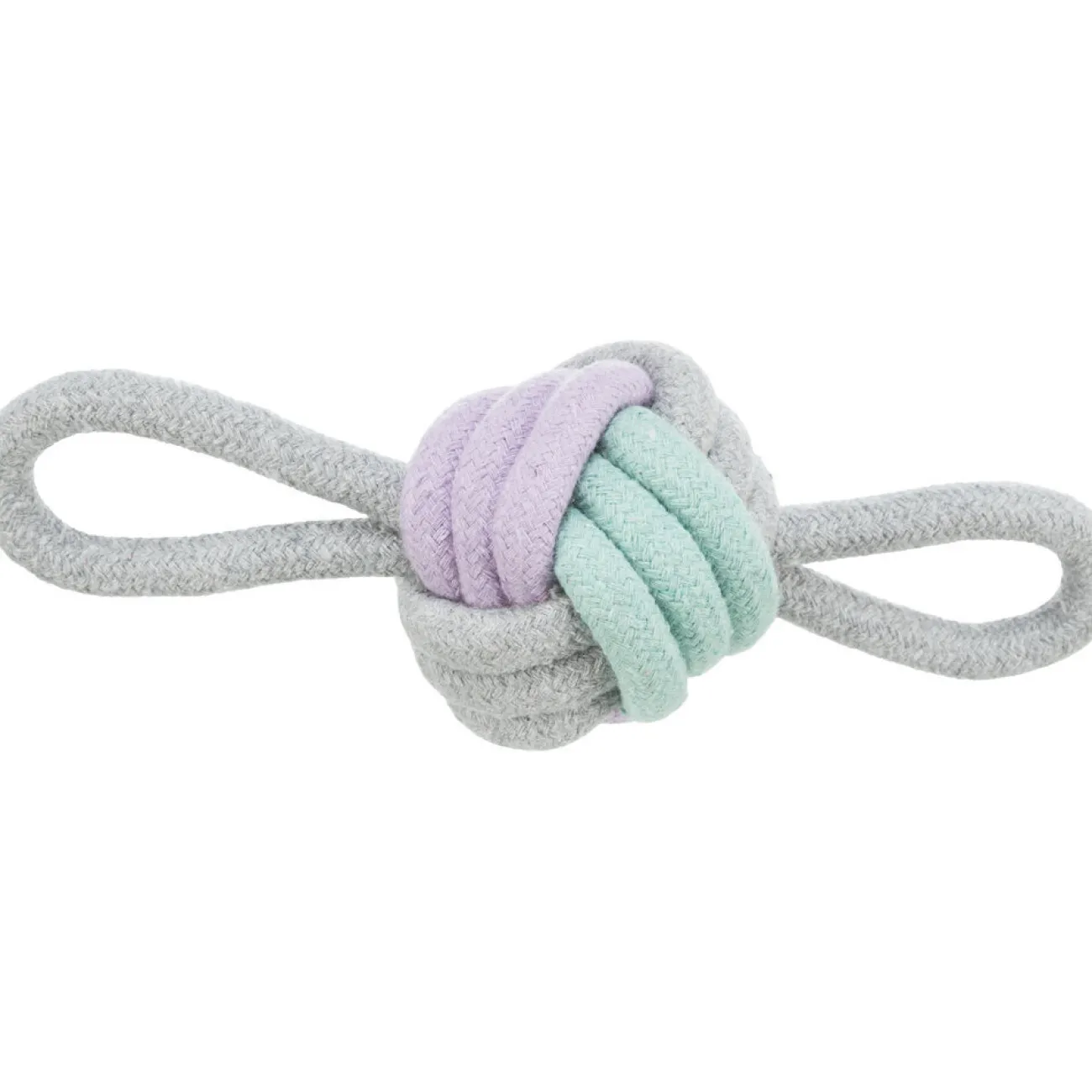 TRIXIE Trixie Junior Kitten | Trixie Junior Kitten- Junior Knotenball mit Schlaufen grau
