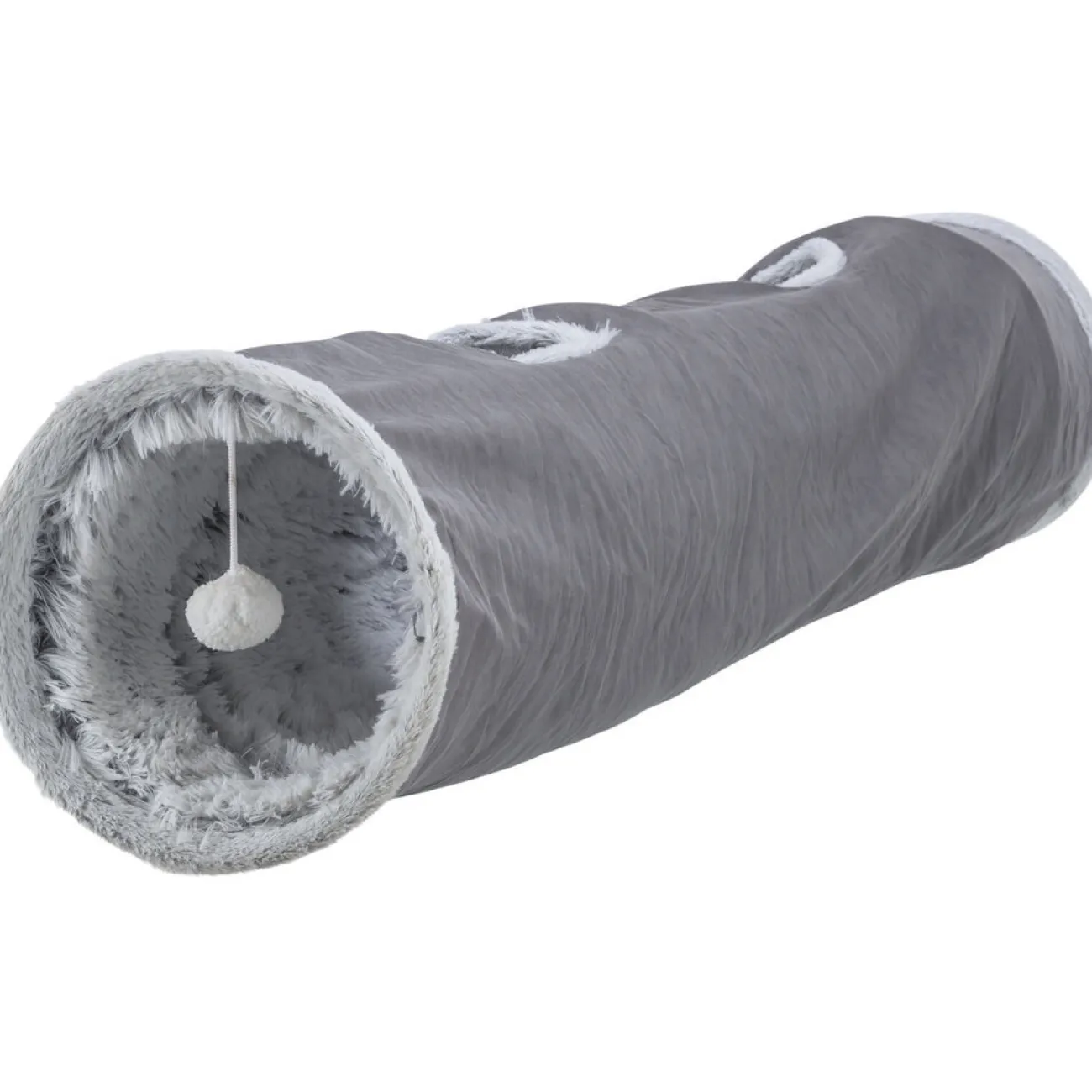 TRIXIE Trixie Katzensnacks | Trixie Cat Activity- Katzen Spieltunnel Harvey grau
