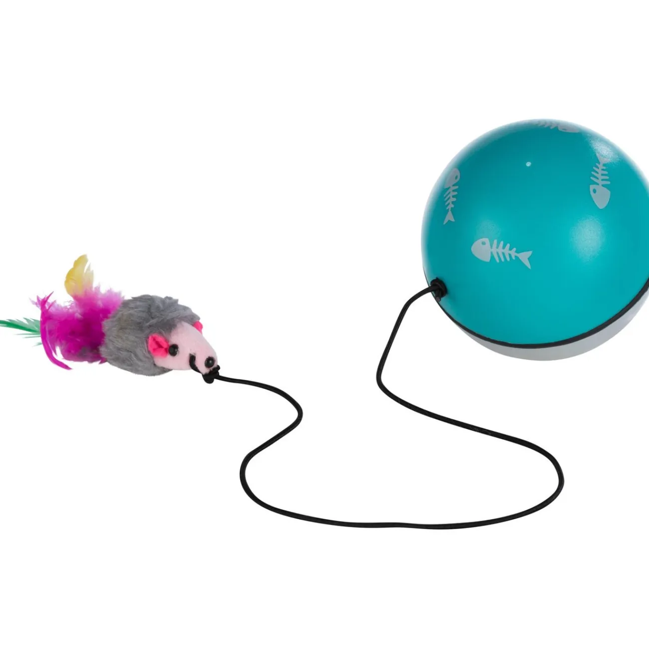 TRIXIE Trixie Katzensnacks | Trixie Cat Activity- Katzenball mit Motor Turbinio türkis