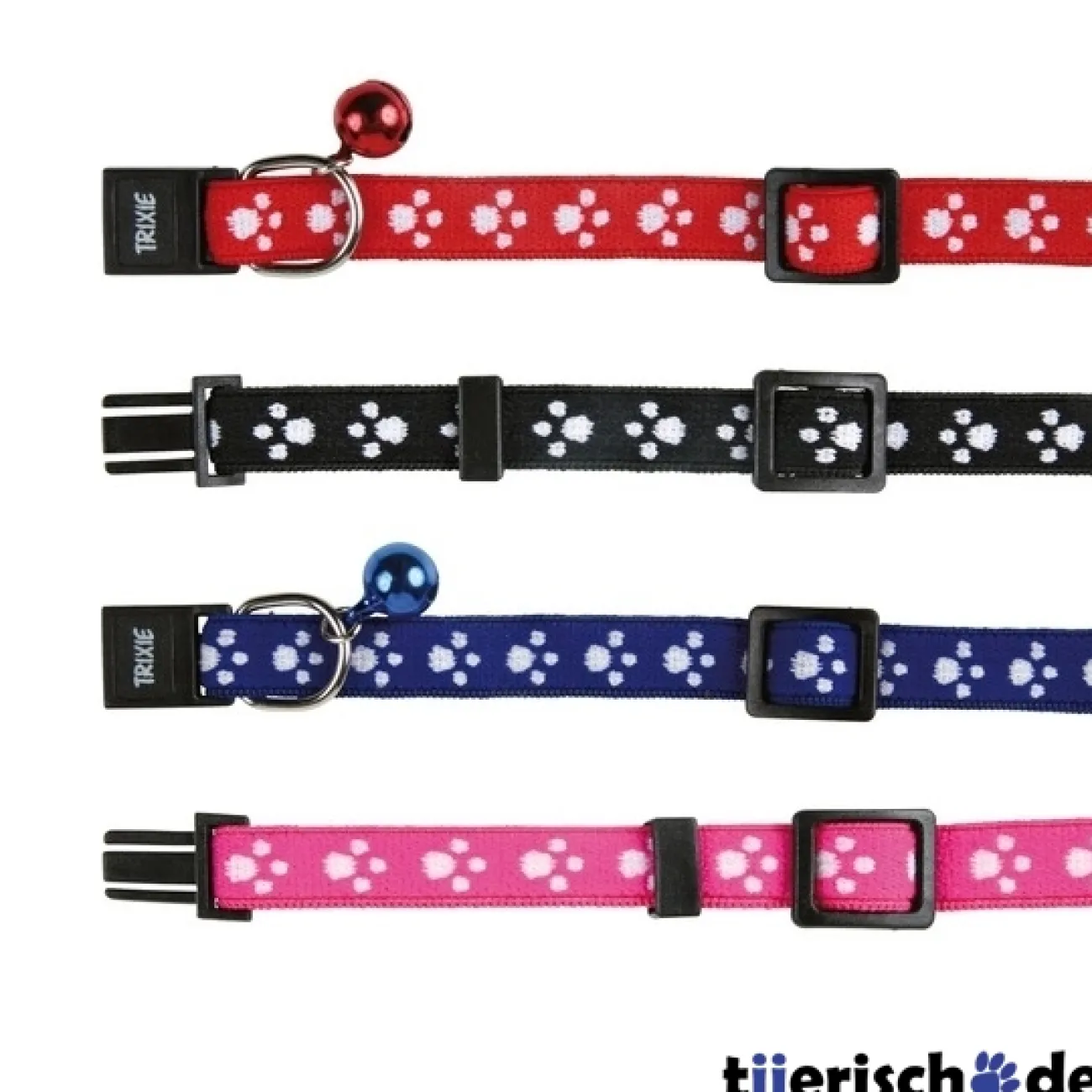 TRIXIE Katzenhalsbänder- Katzenhalsband mit Pfotenaufdruck