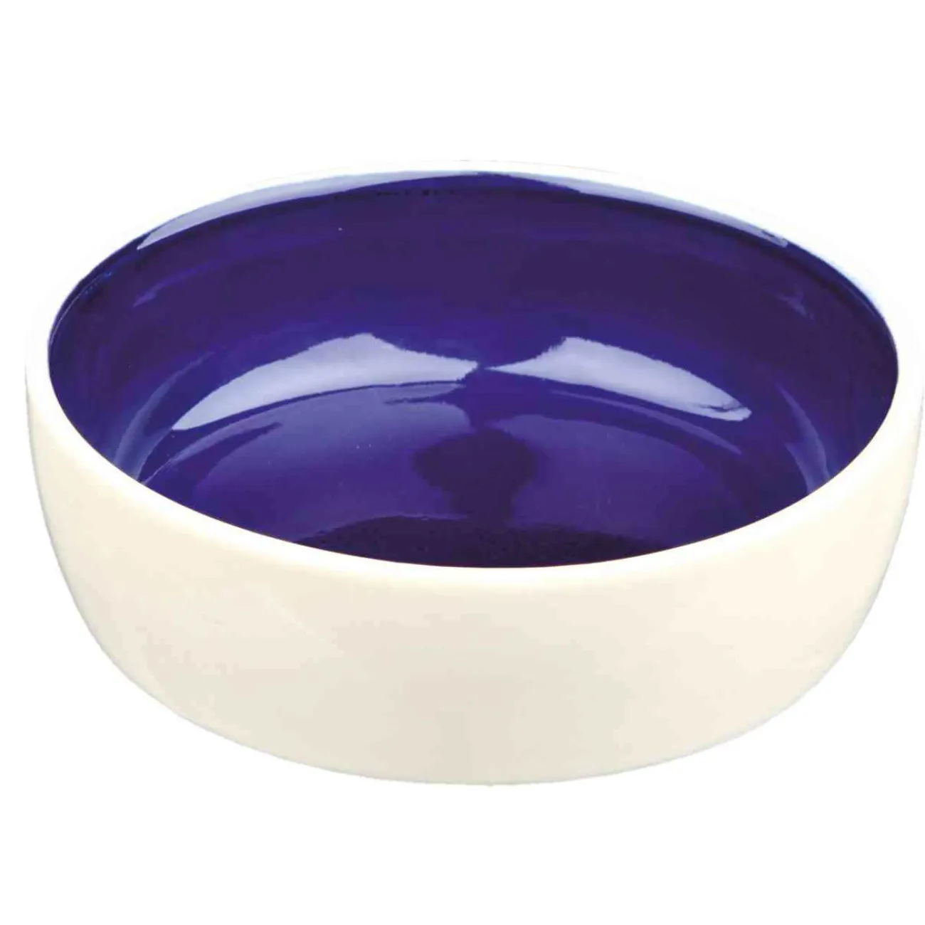 TRIXIE Trixie Katzensnacks | Trixie Cat Activity- Katzennapf aus Keramik, cremefarben blau