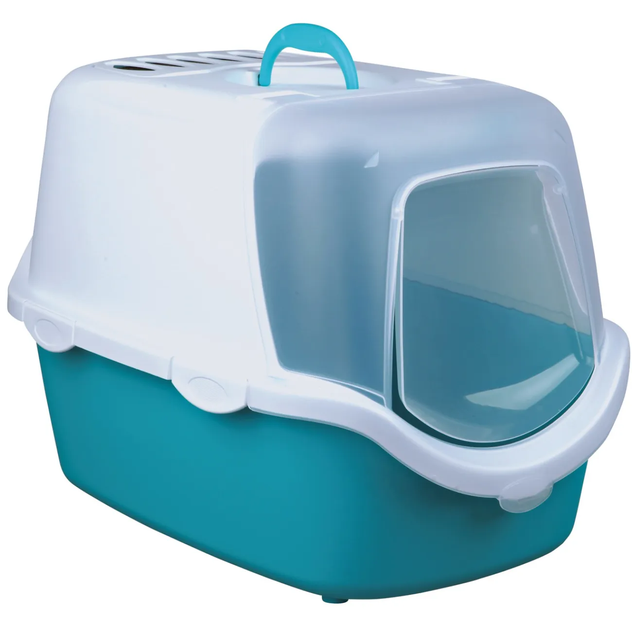 TRIXIE Trixie Katzensnacks | Trixie Cat Activity- Katzentoilette Vico mit Tür und Aktivkohlefilter dunkelblau