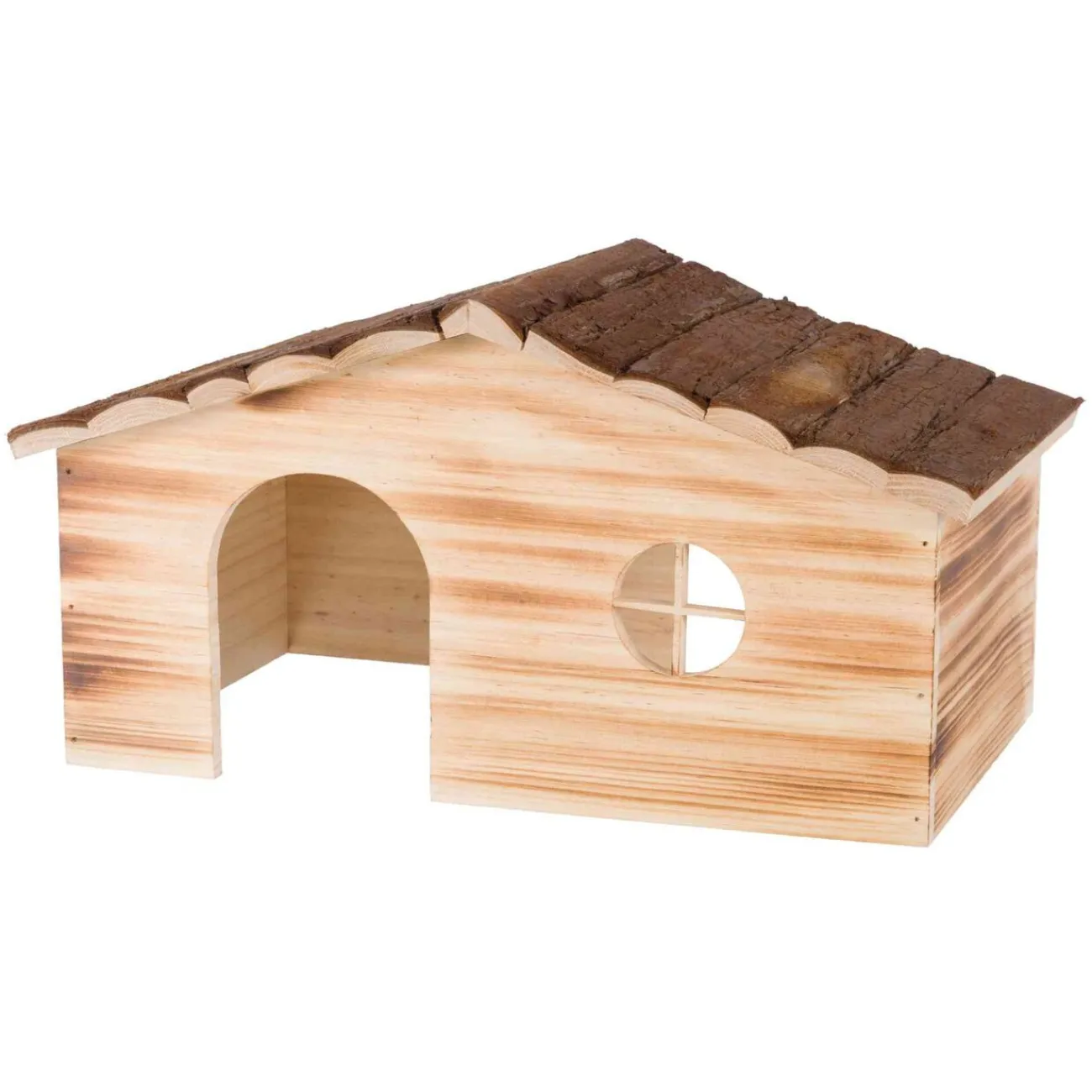 TRIXIE Kleintierhäuser | Kleintier-Häuser- Natural Living Kleintier Haus Ragna Holz geflammt braun