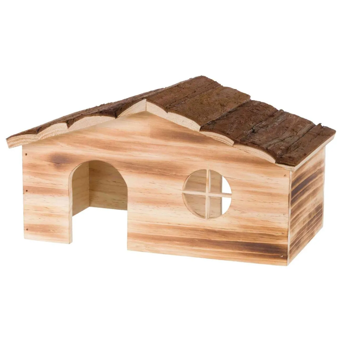 TRIXIE Kleintierhäuser | Kleintier-Häuser- Natural Living Kleintier Haus Ragna Holz geflammt braun
