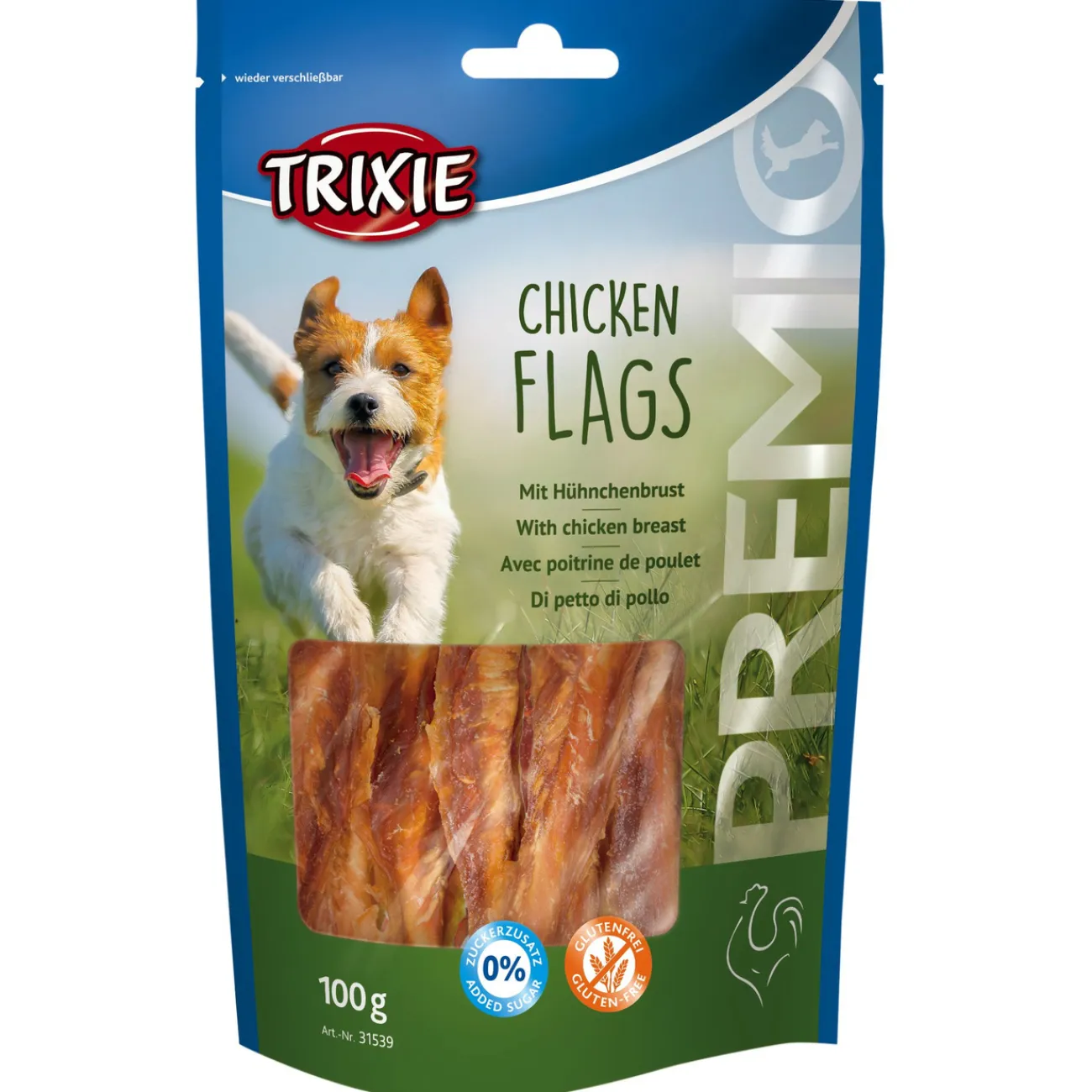 TRIXIE Trainingssnacks Für Hunde | Trainersnacks- PREMIO Chicken Flags Hundesnack