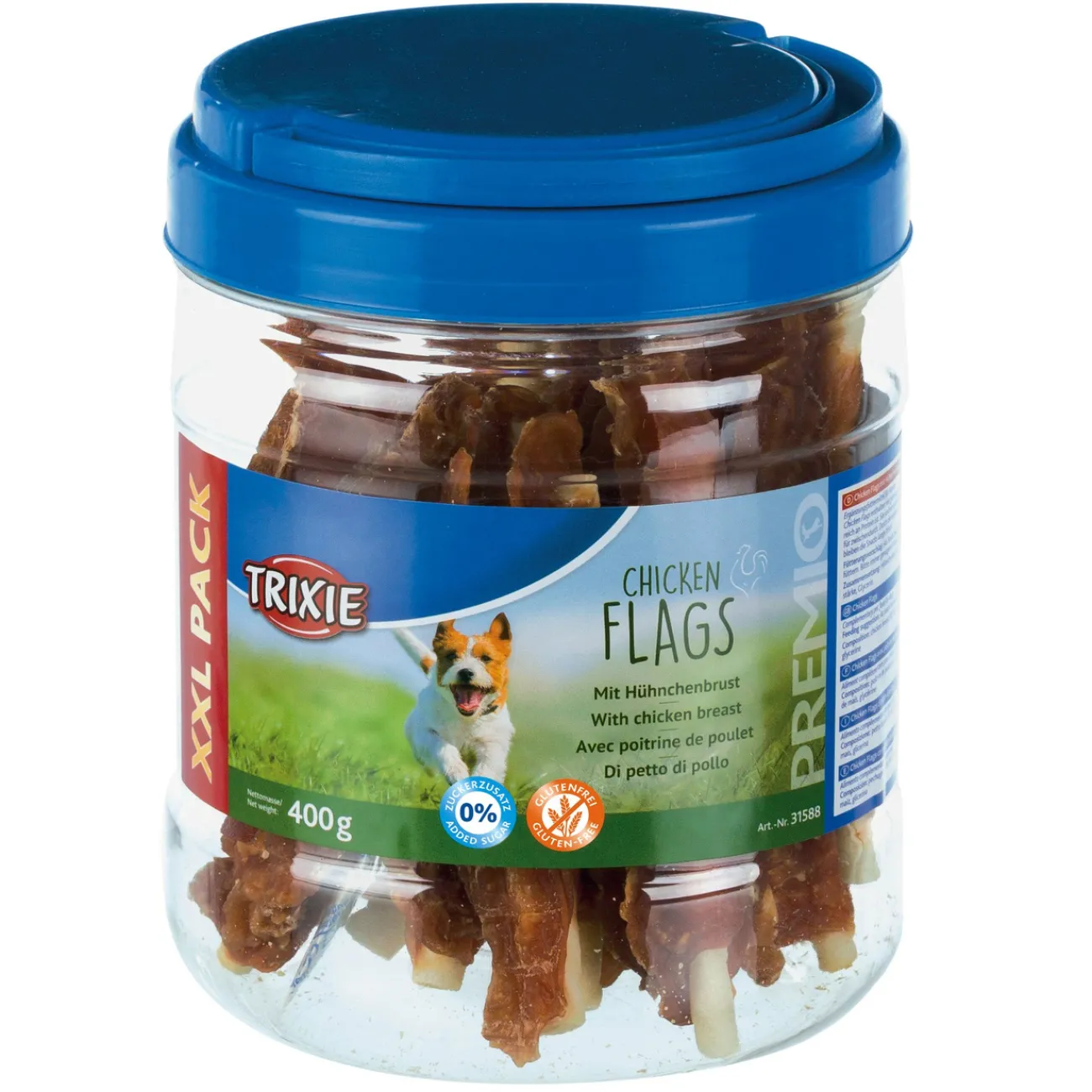 TRIXIE Trainingssnacks Für Hunde | Trainersnacks- PREMIO Chicken Flags Hundesnack