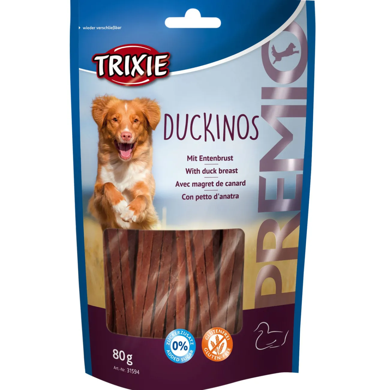 TRIXIE Trainingssnacks Für Hunde | Trainersnacks- Premio Duckinos Kaustreifen