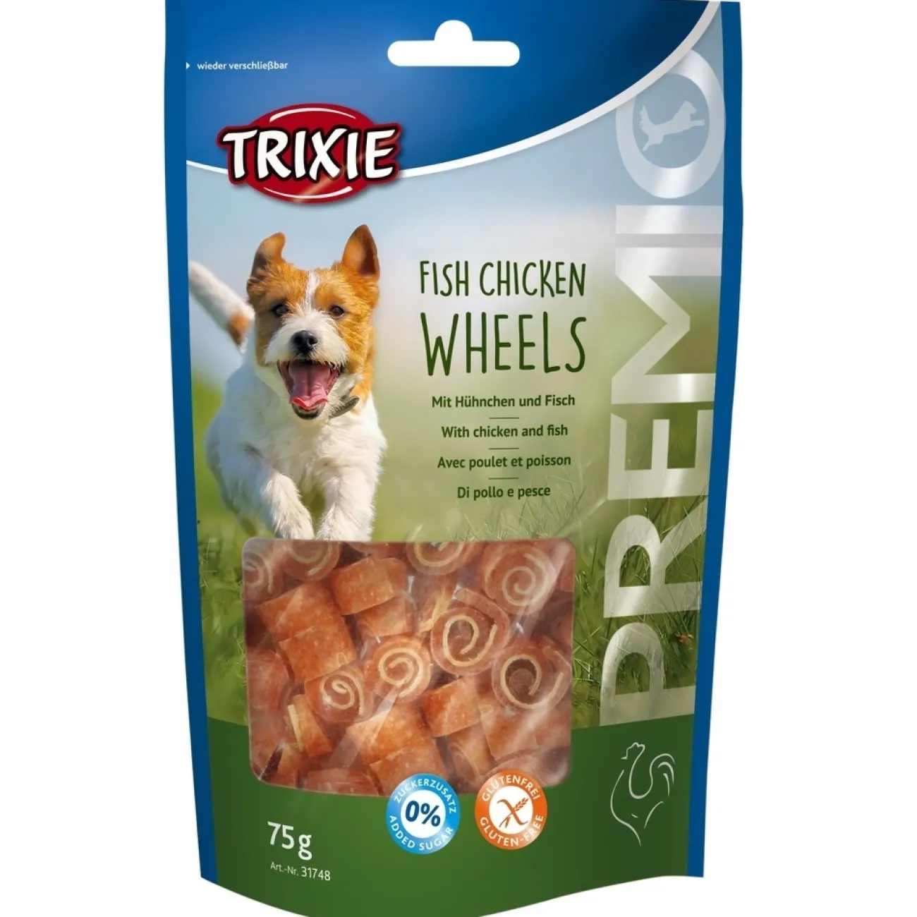 TRIXIE Trainingssnacks Für Hunde | Trainersnacks- PREMIO Fish Chicken Wheels Hundesnack