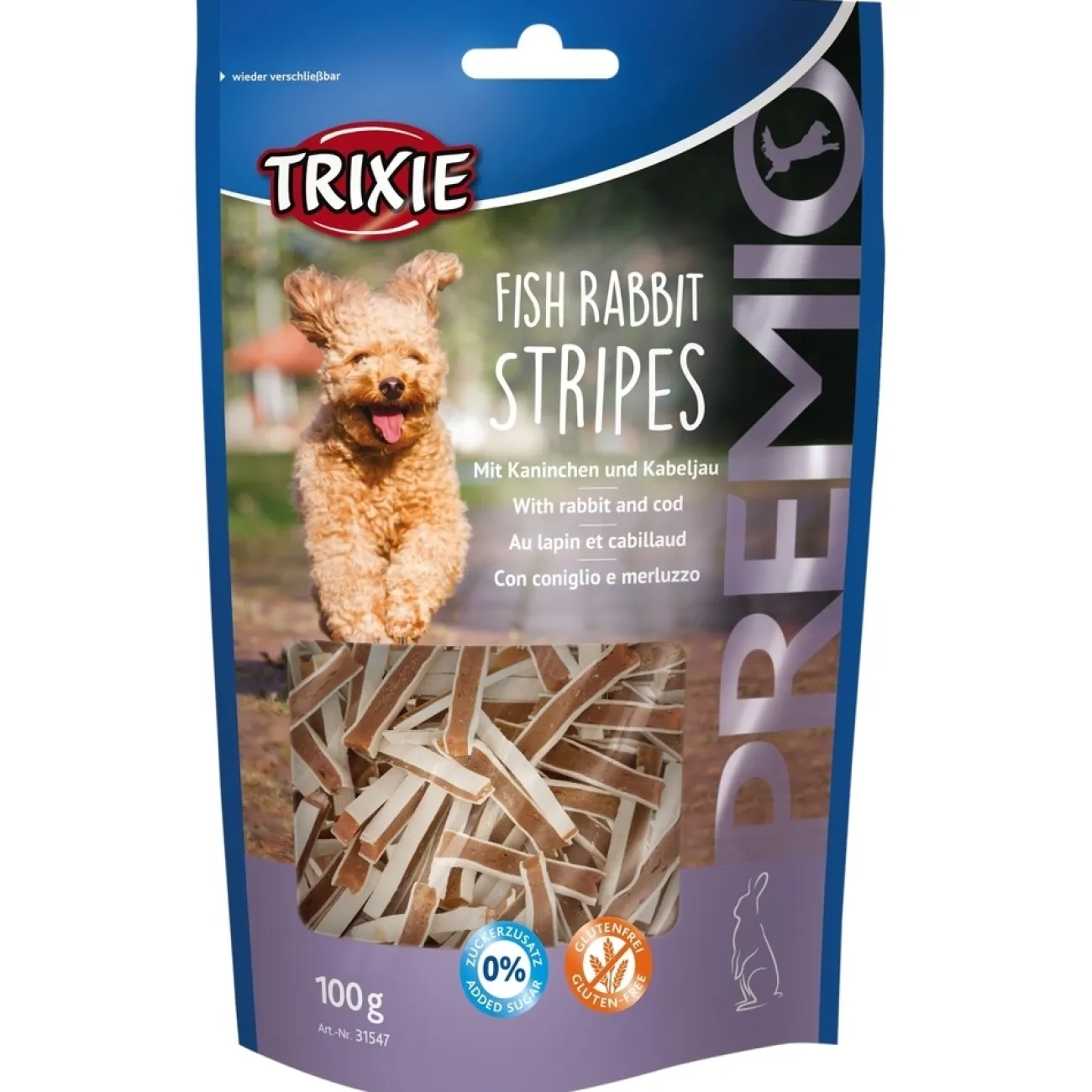 TRIXIE Trainingssnacks Für Hunde | Trainersnacks- PREMIO Fish Rabbit Stripes Hundesnacks