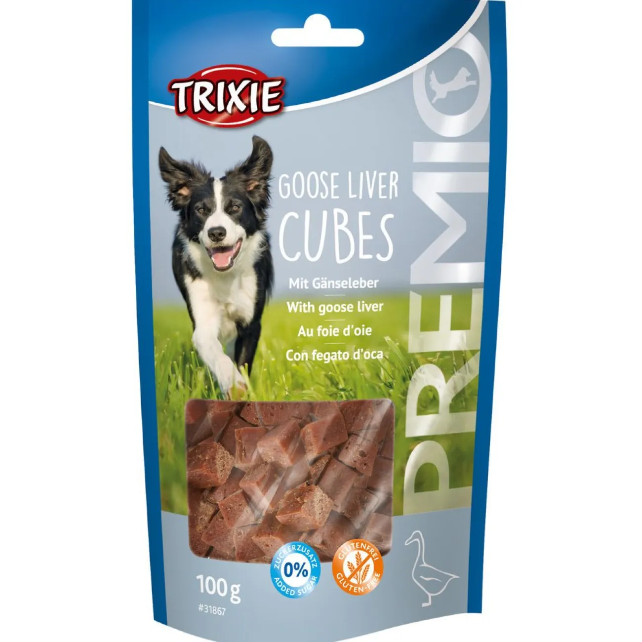 TRIXIE Trainingssnacks Für Hunde | Trainersnacks- PREMIO Gänse Leberwürfel