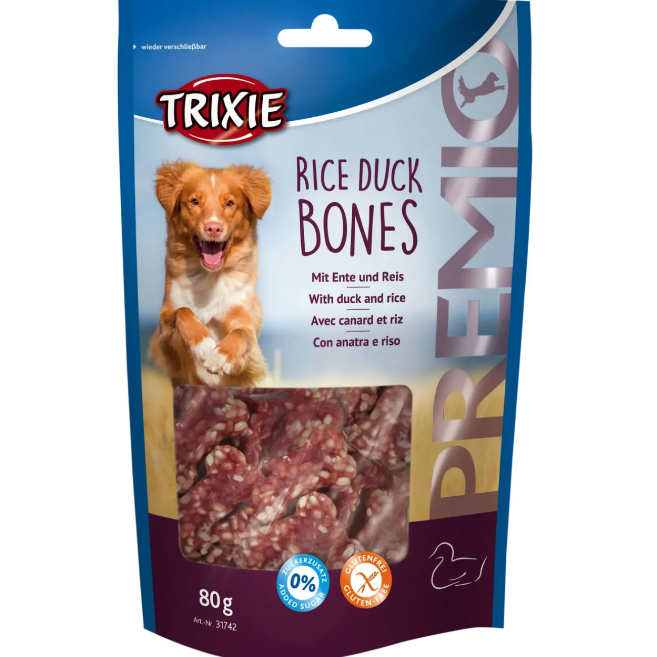 TRIXIE Trainingssnacks Für Hunde | Trainersnacks- PREMIO Rice Duck Bones