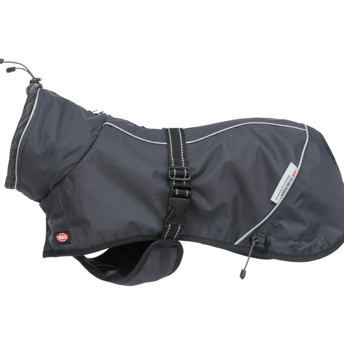 TRIXIE Hundebekleidung, Hundemantel | Hundebekleidung- Regenmantel für Hunde Calvi schwarz