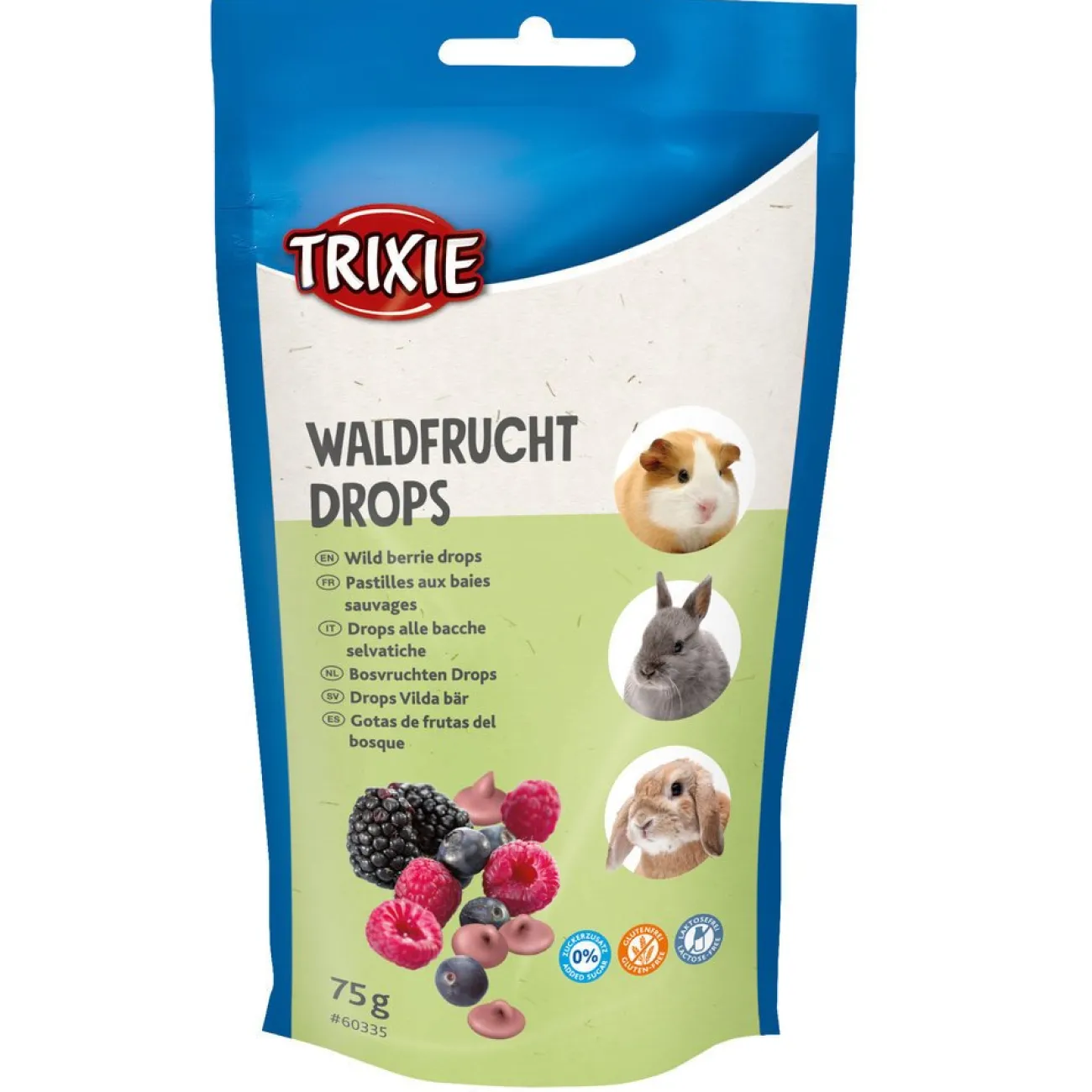 TRIXIE Nagersnacks, Ergänzungsfutter | Nagersnacks & Ergänzung- Waldfrucht Drops