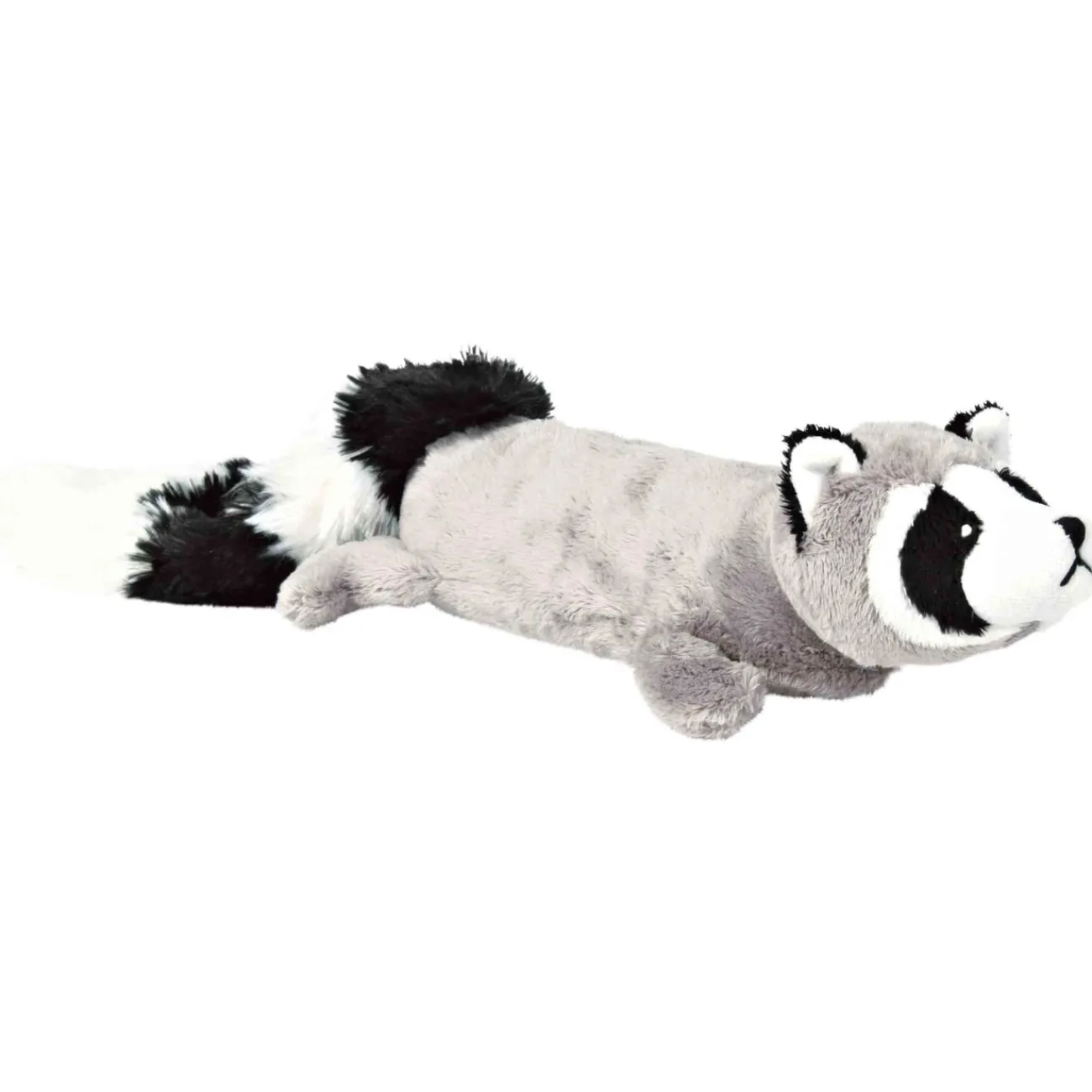 TRIXIE Wasserspielzeug | Hundebälle- Waschbär aus Plüsch, Hundespielzeug grau