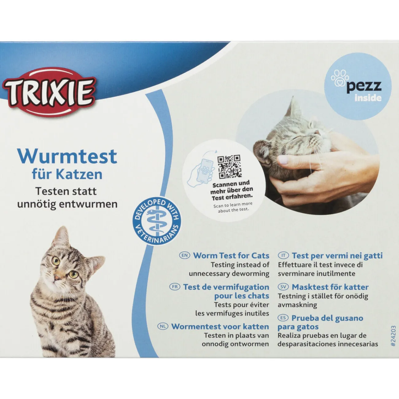 TRIXIE Trixie Katzensnacks | Trixie Cat Activity- Wurmtest für Katzen