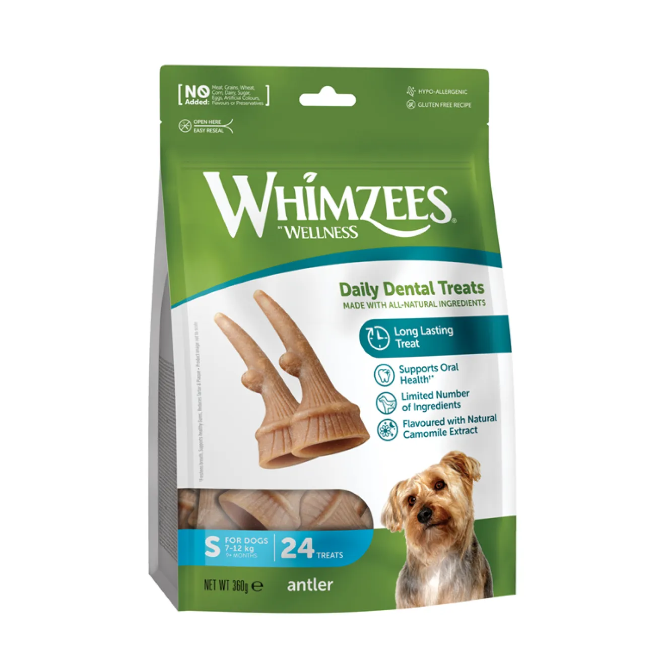 Whimzees Trainingssnacks Für Hunde | Trainersnacks- vegetarischer Hundesnack in Geweihform