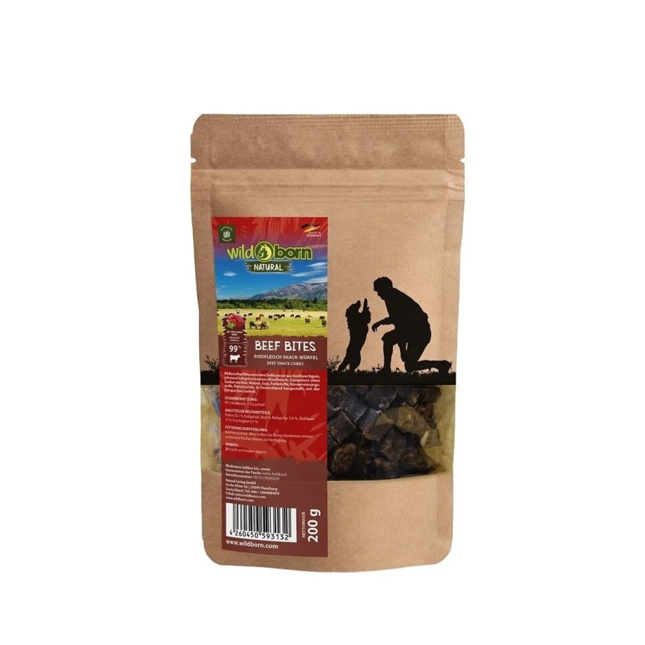 Wildborn Trainingssnacks Für Hunde | Trainersnacks- Natural Beef Bites Hundesnack