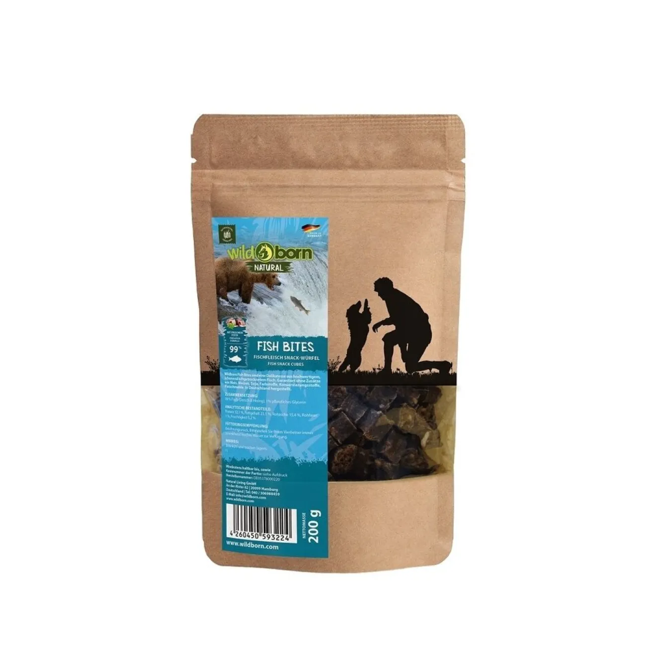 Wildborn Trainingssnacks Für Hunde | Trainersnacks- Natural Fish Bites Hundesnack